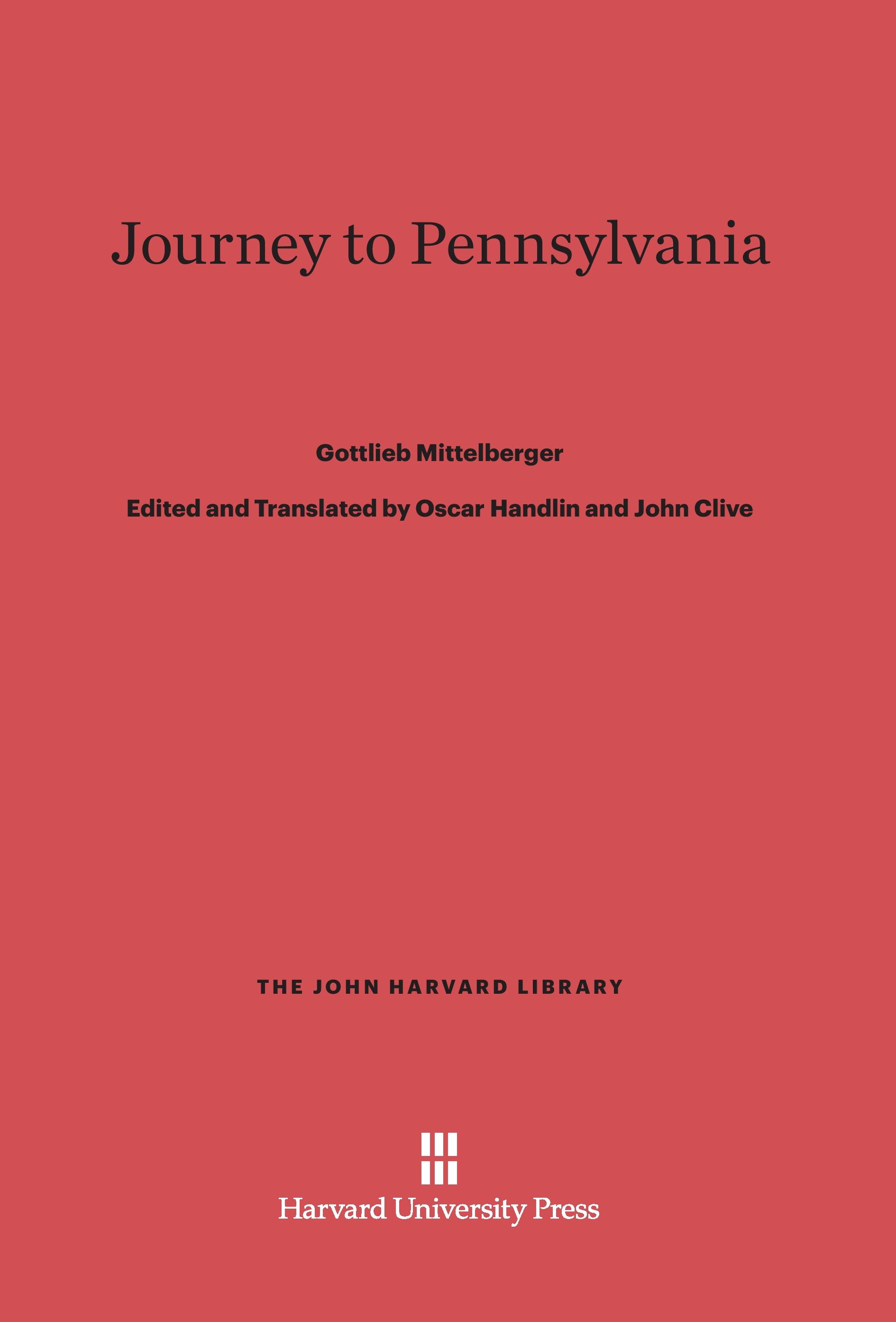 Journey to Pennsylvania