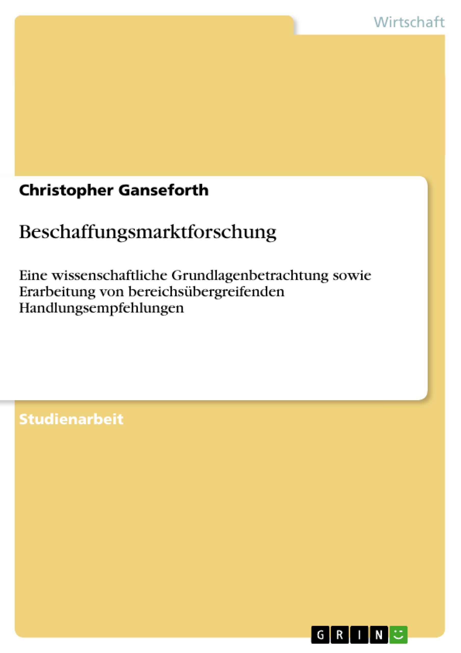 Beschaffungsmarktforschung