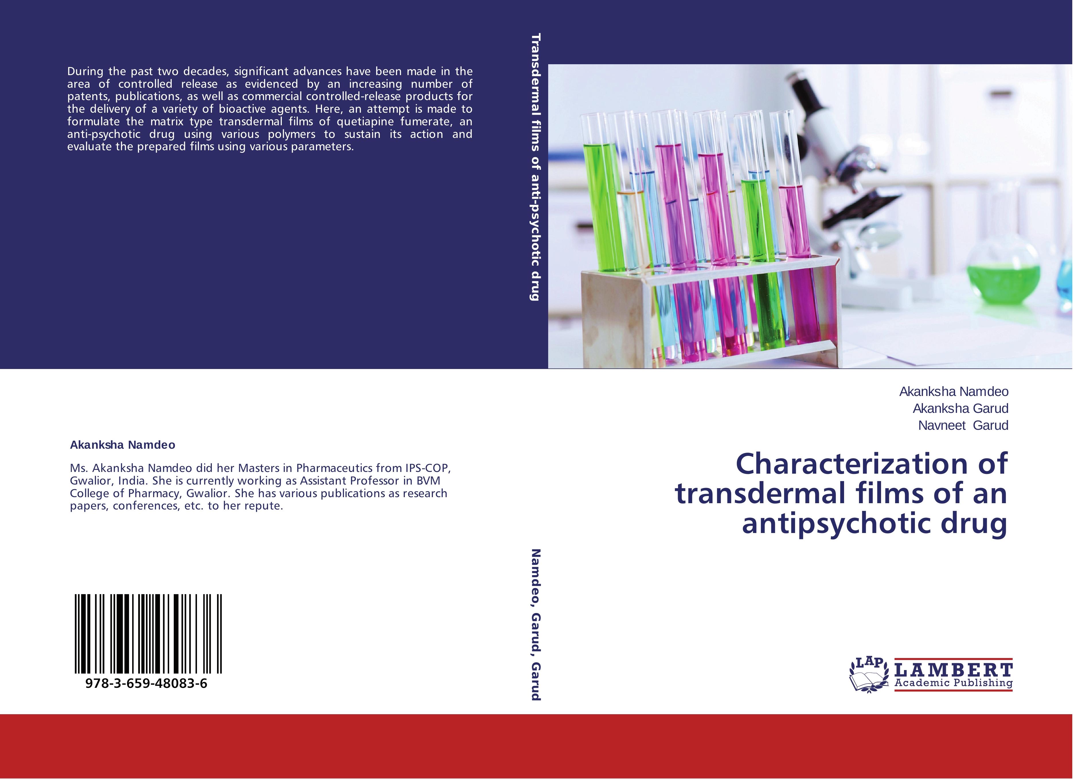 Characterization of transdermal films of an antipsychotic drug