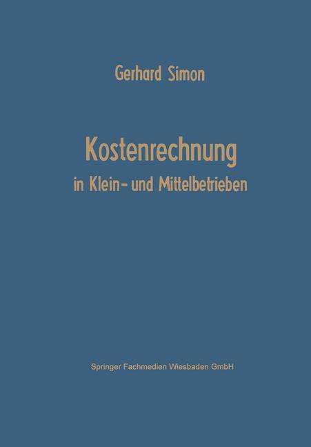 Kostenrechnung in Klein- und Mittelbetrieben