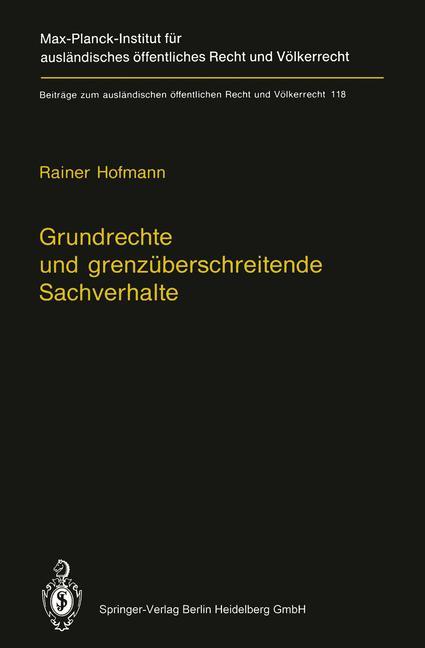 Grundrechte und grenzüberschreitende Sachverhalte