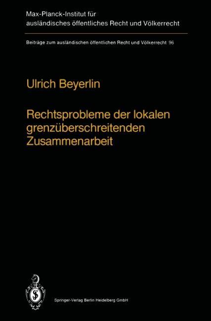 Rechtsprobleme der lokalen grenzüberschreitenden Zusammenarbeit