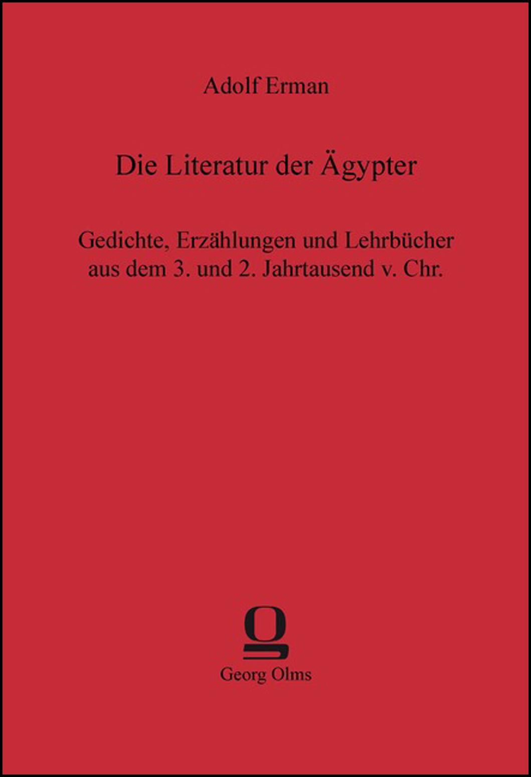 Die Literatur der Ägypter