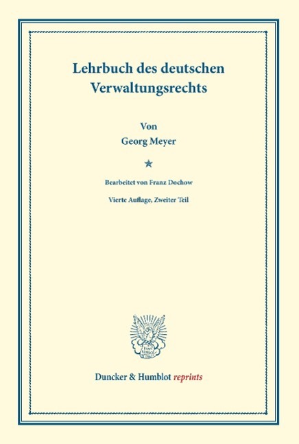 Lehrbuch des deutschen Verwaltungsrechts