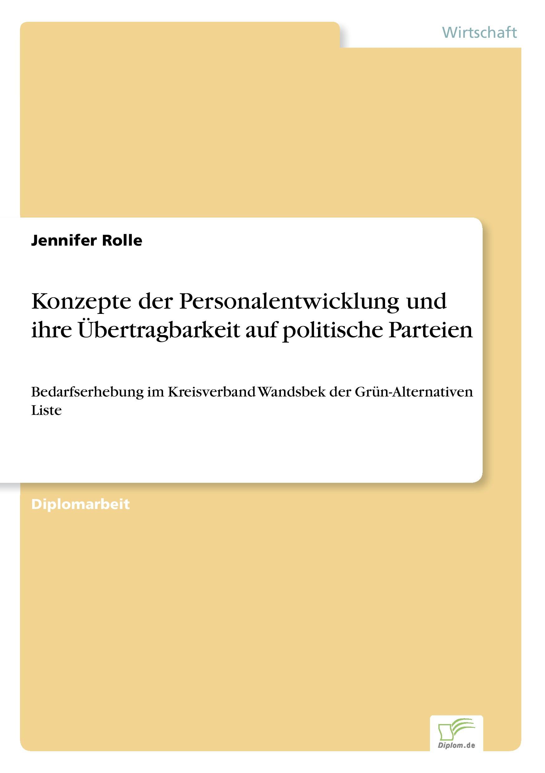 Konzepte der Personalentwicklung und ihre Übertragbarkeit auf politische Parteien