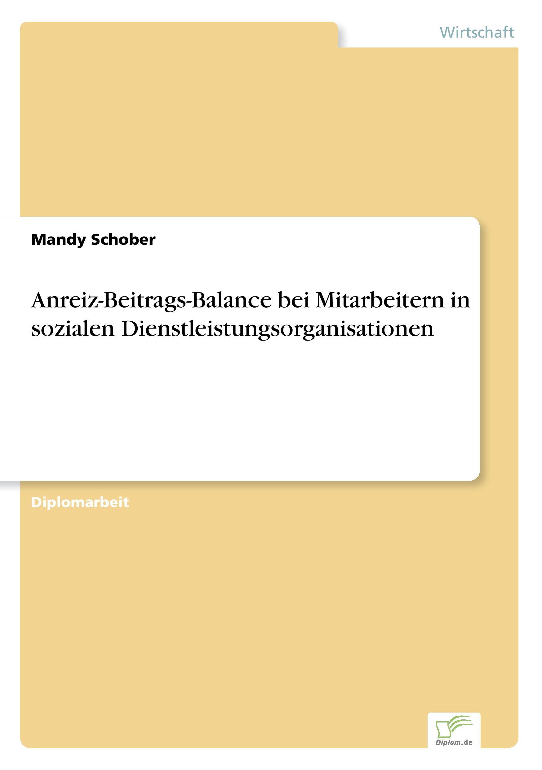 Anreiz-Beitrags-Balance bei Mitarbeitern in sozialen Dienstleistungsorganisationen