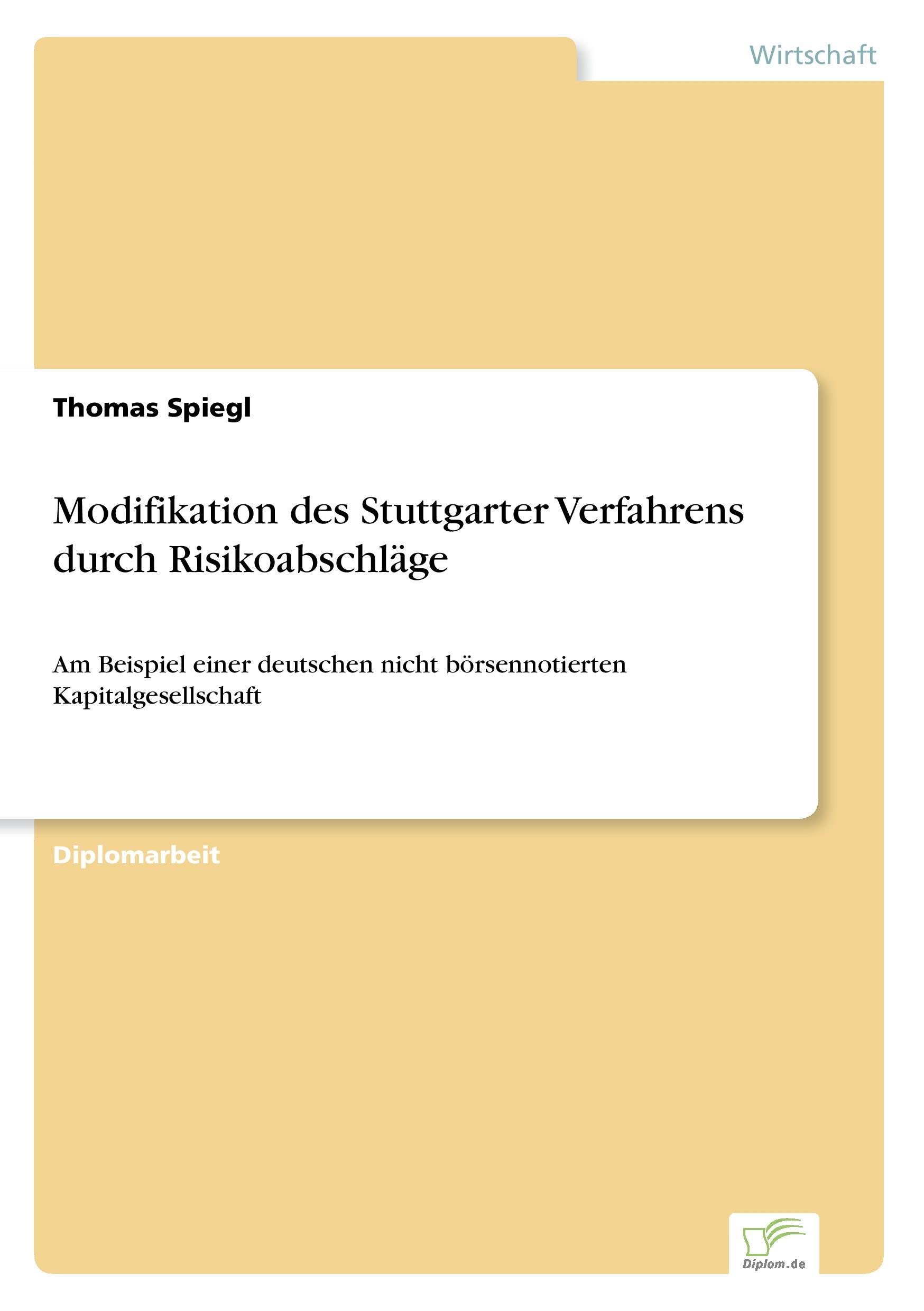 Modifikation des Stuttgarter Verfahrens durch Risikoabschläge