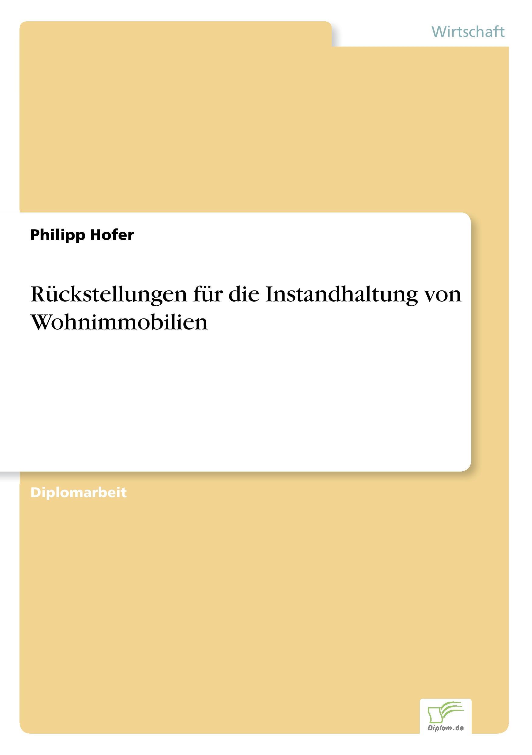 Rückstellungen für die Instandhaltung von Wohnimmobilien