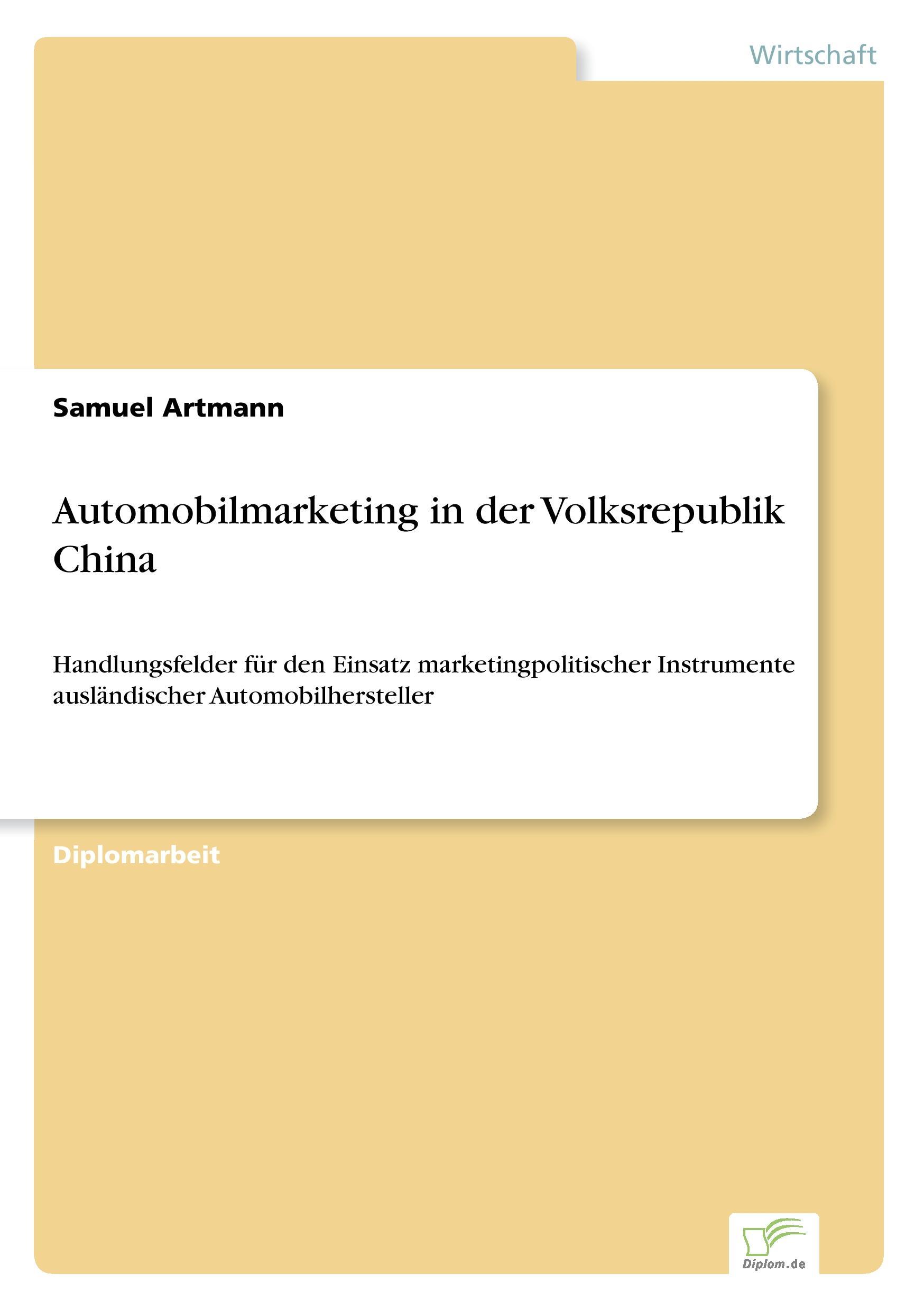 Automobilmarketing in der Volksrepublik China