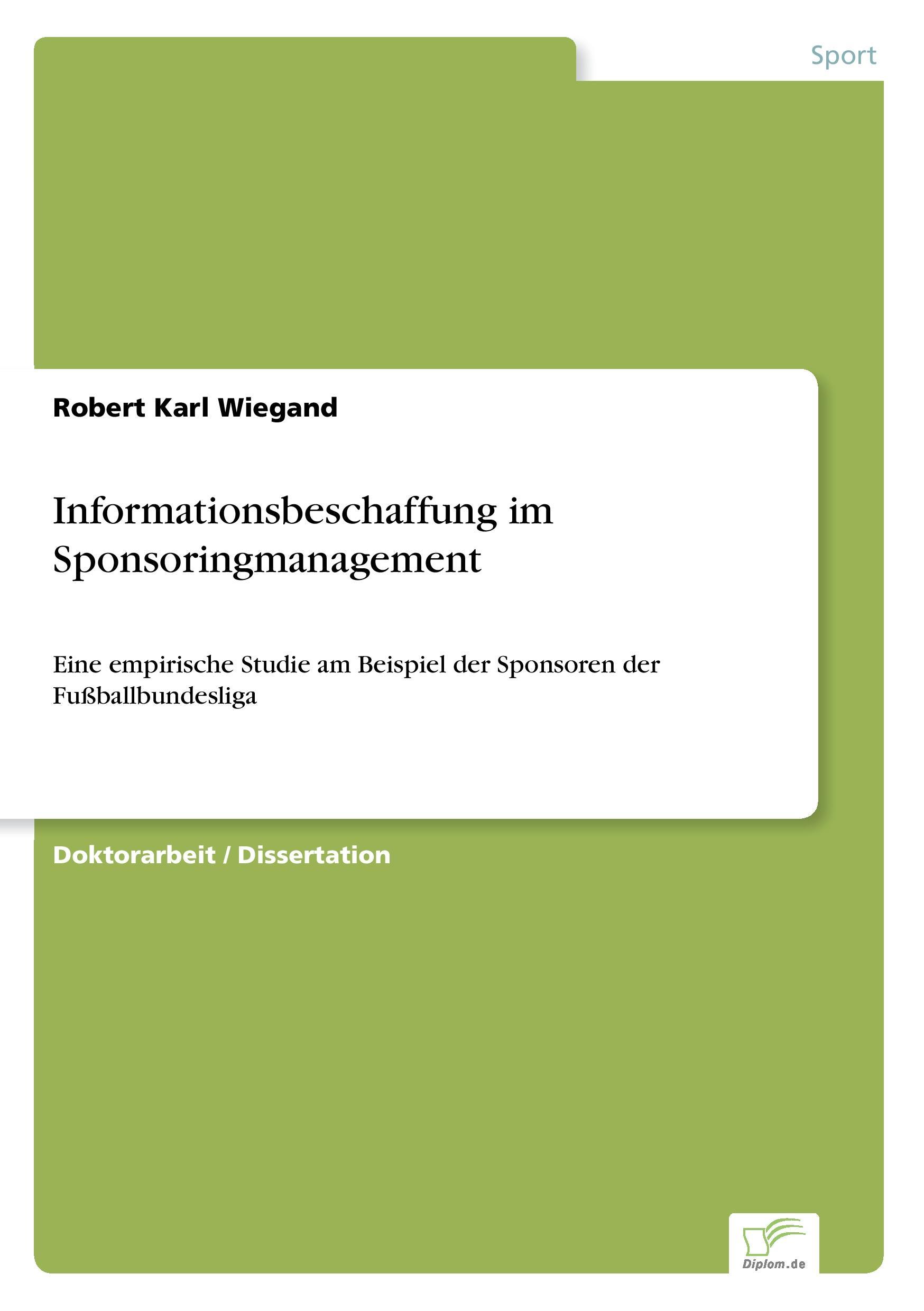 Informationsbeschaffung im Sponsoringmanagement