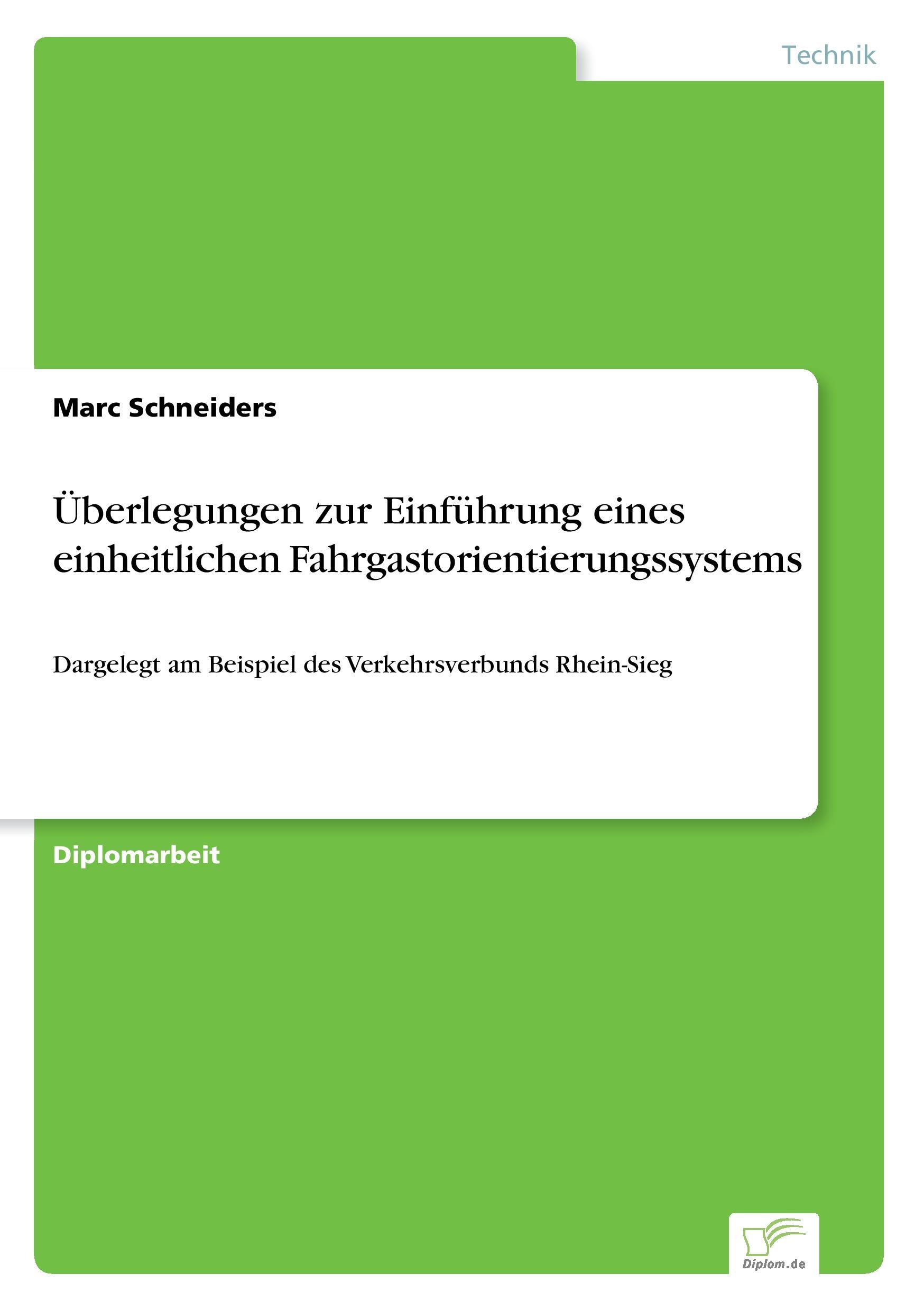 Überlegungen zur Einführung eines einheitlichen Fahrgastorientierungssystems