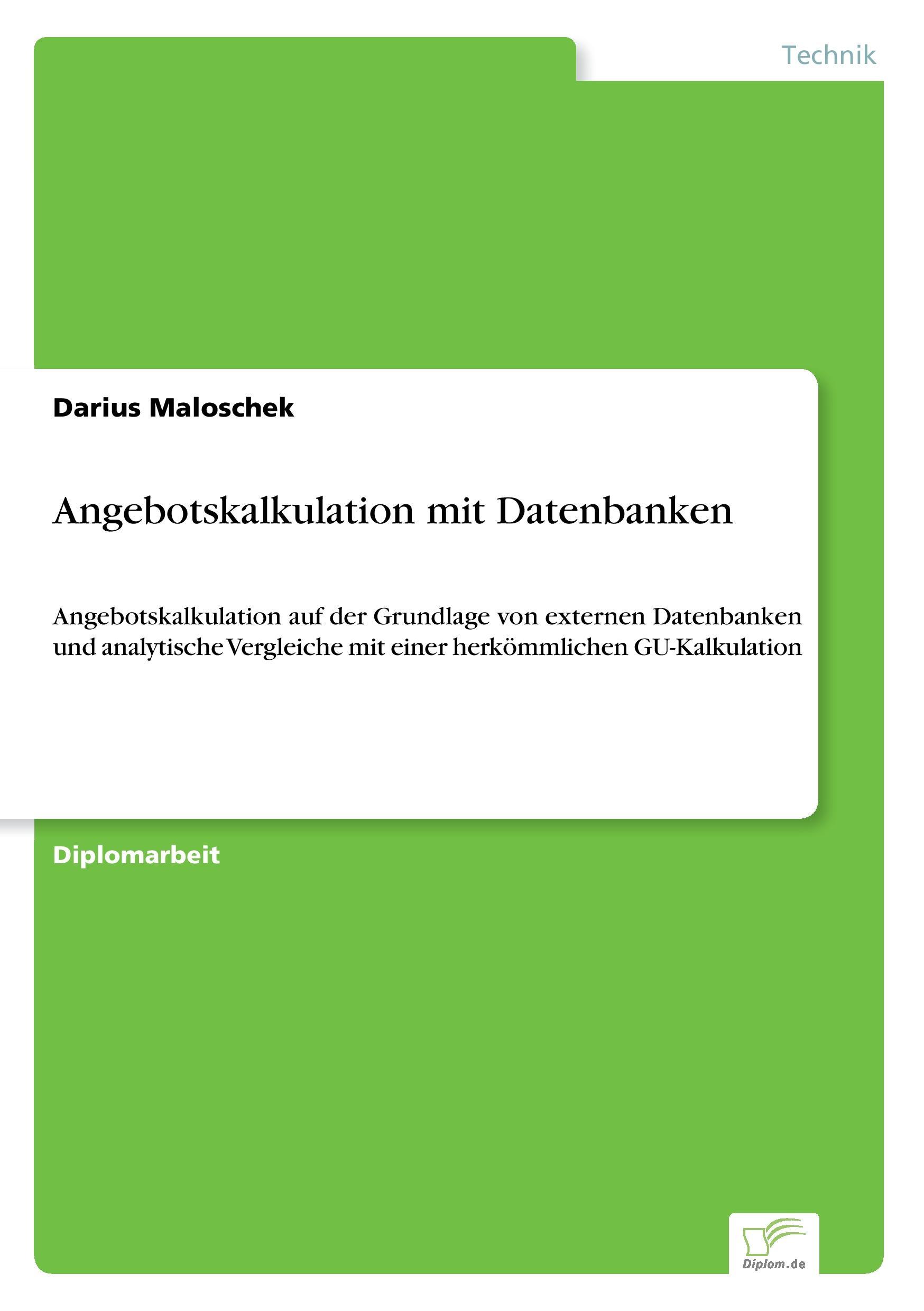 Angebotskalkulation mit Datenbanken