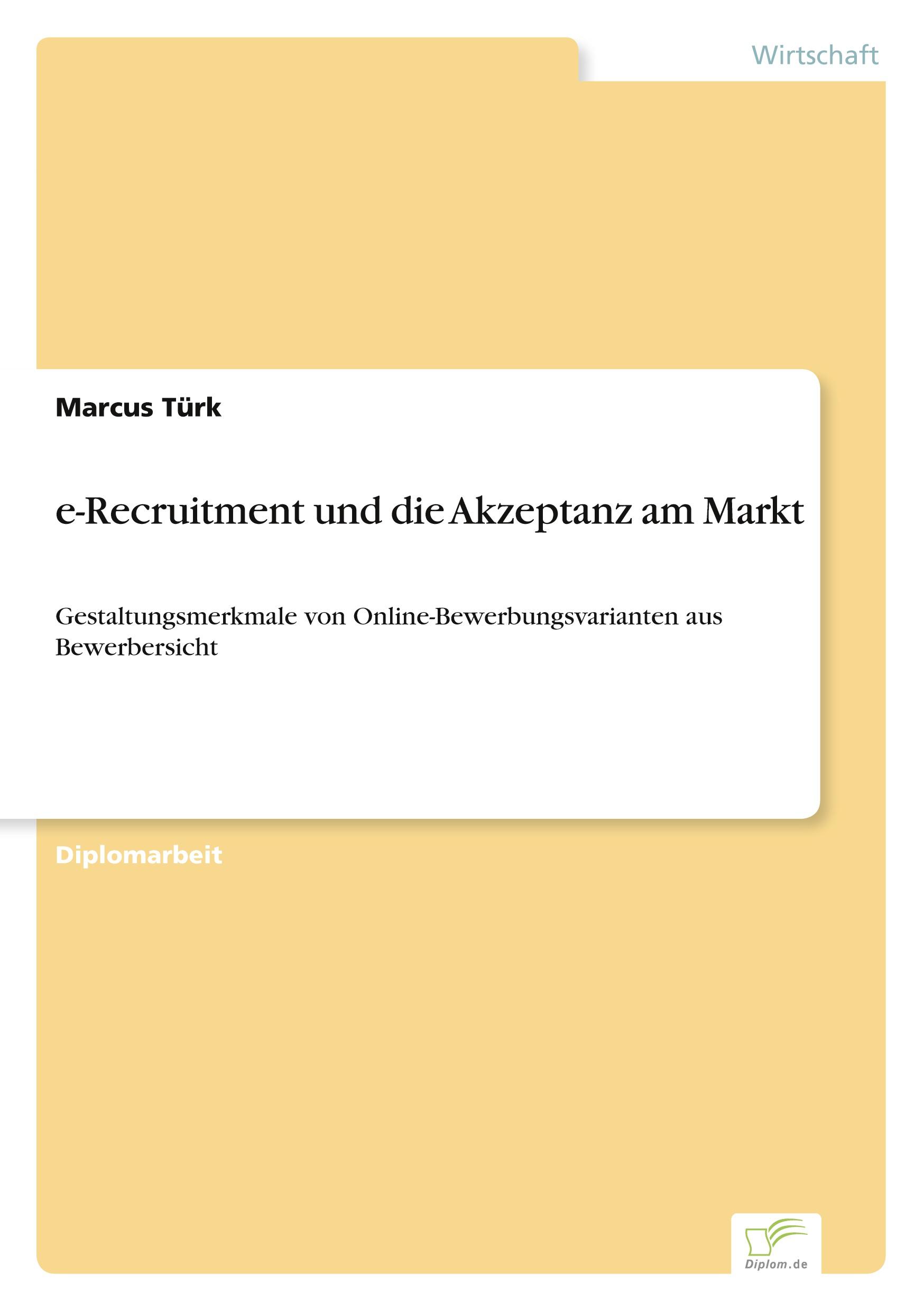 e-Recruitment und die Akzeptanz am Markt