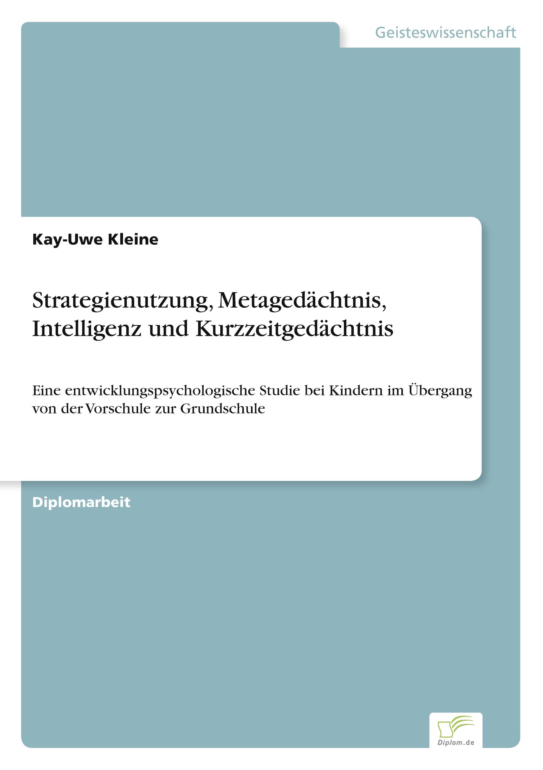 Strategienutzung, Metagedächtnis, Intelligenz und Kurzzeitgedächtnis