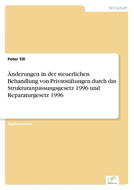 Änderungen in der steuerlichen Behandlung von Privatstiftungen durch das Strukturanpassungsgesetz 1996 und Reparaturgesetz 1996