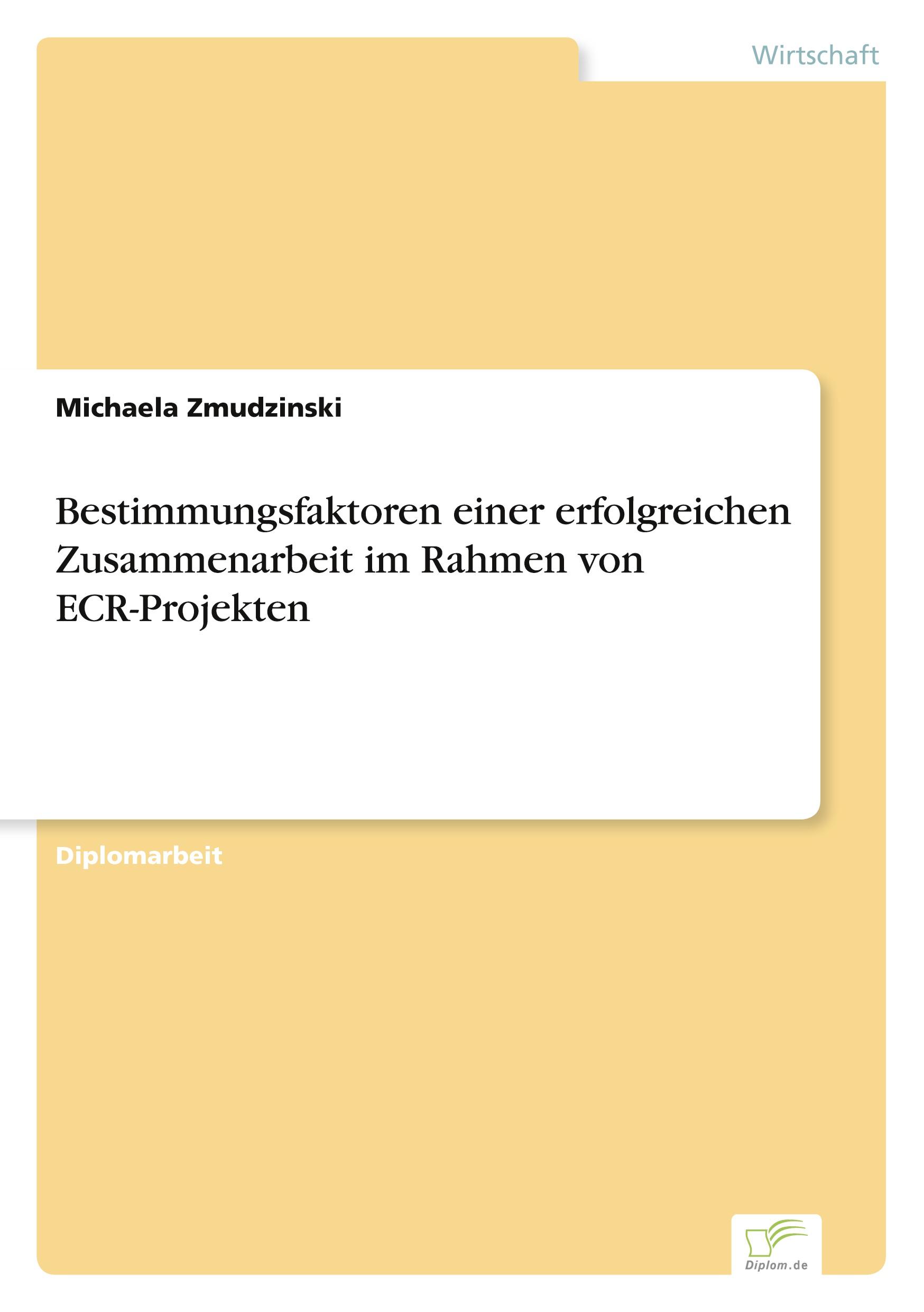 Bestimmungsfaktoren einer erfolgreichen Zusammenarbeit im Rahmen von ECR-Projekten