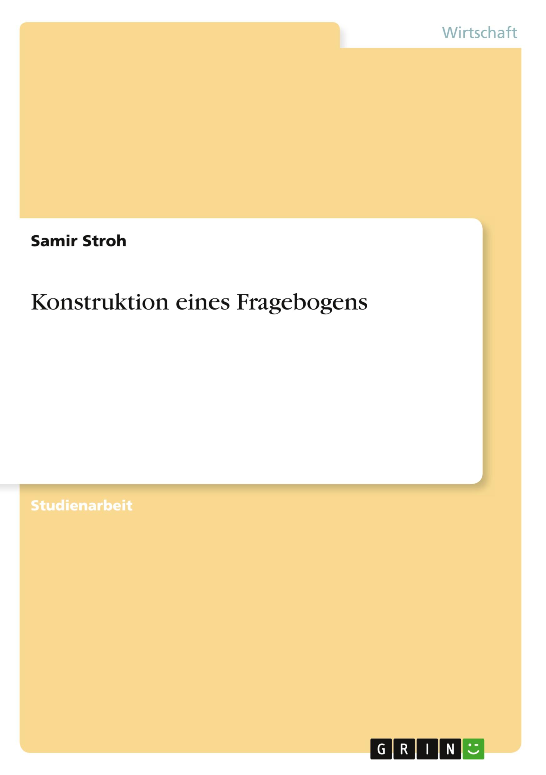 Konstruktion eines Fragebogens