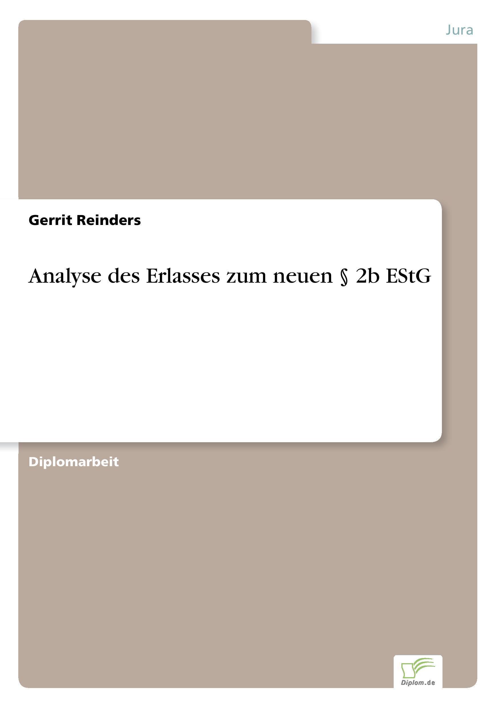 Analyse des Erlasses zum neuen § 2b EStG