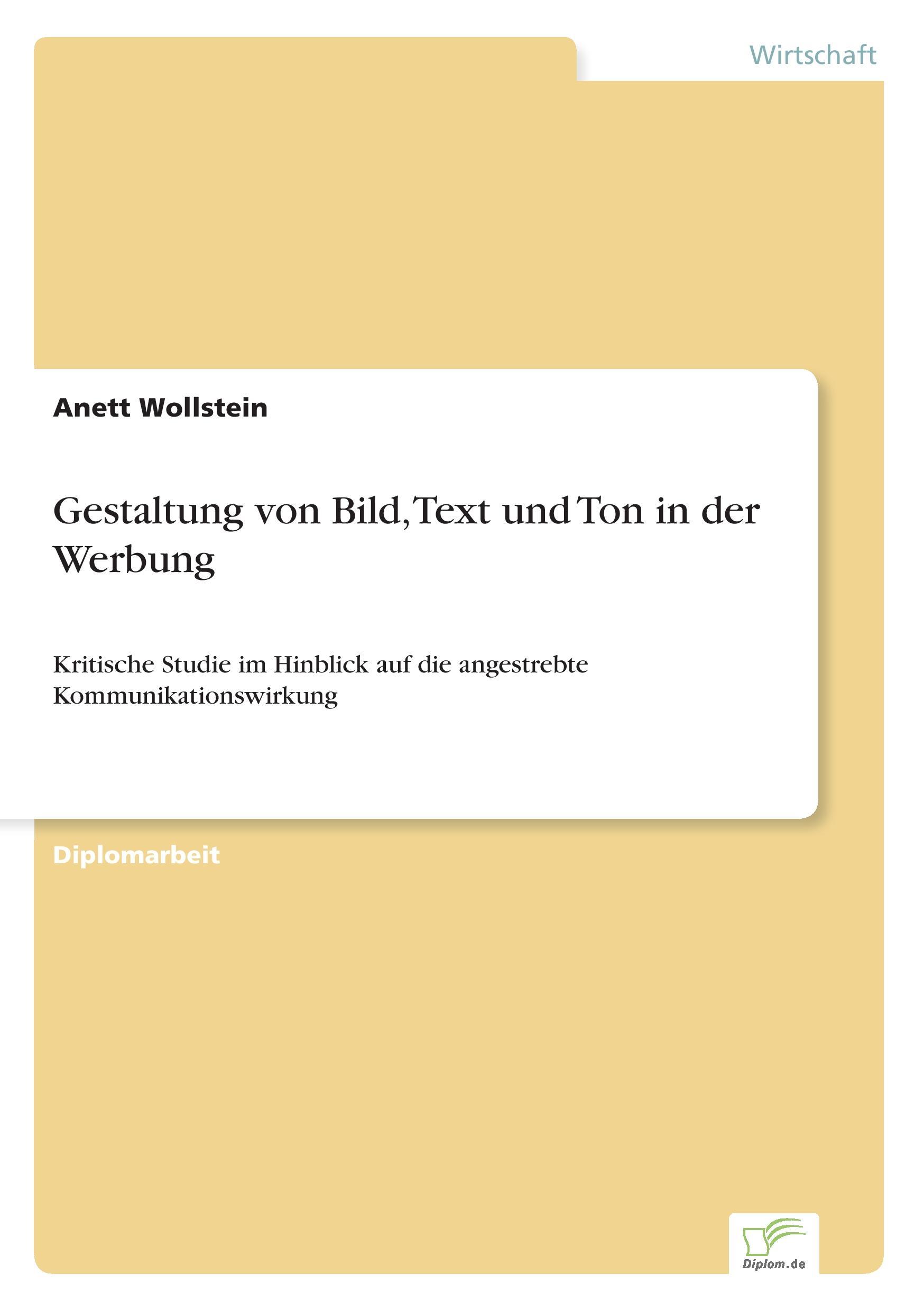 Gestaltung von Bild, Text und Ton in der Werbung