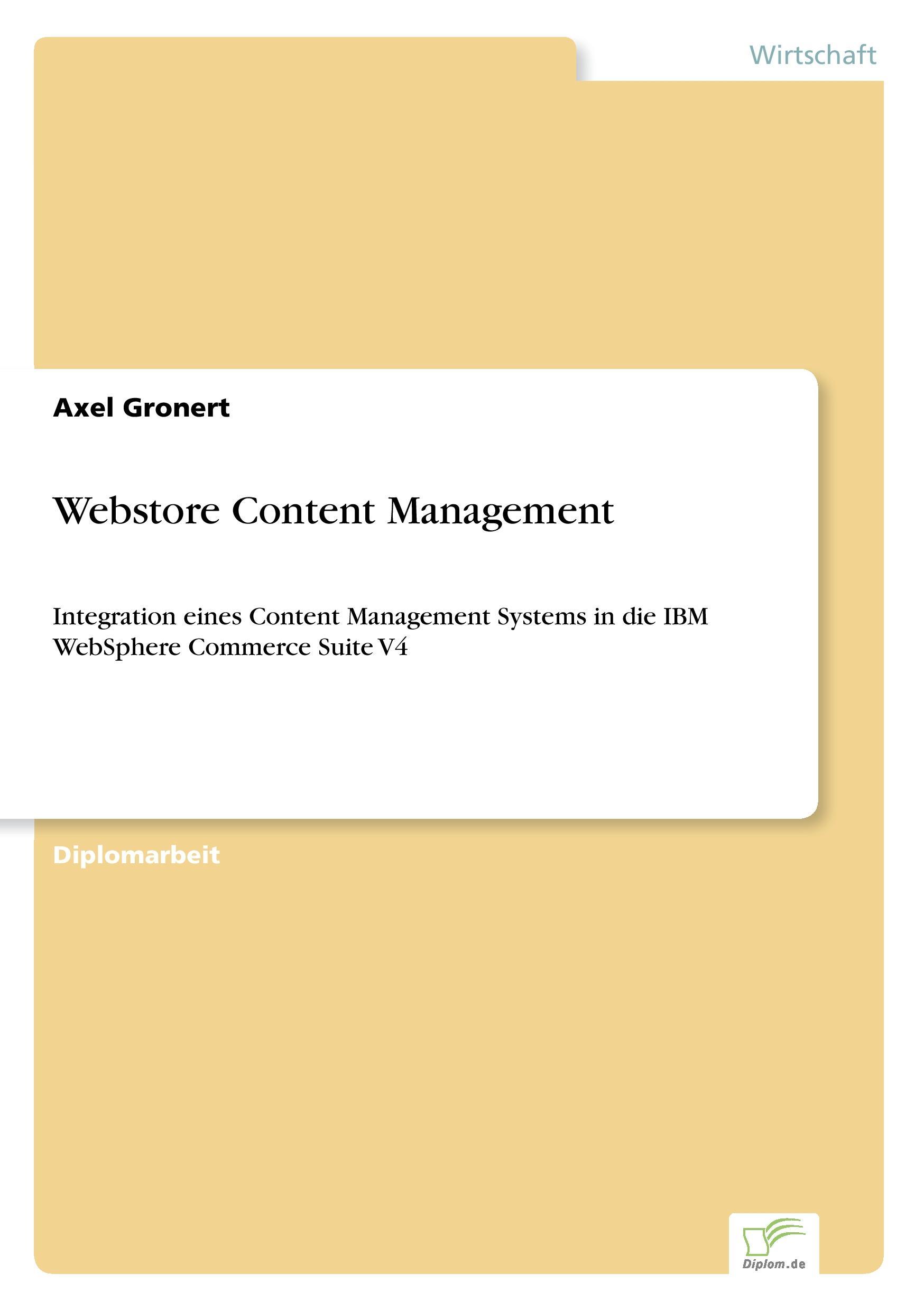 Webstore Content Management