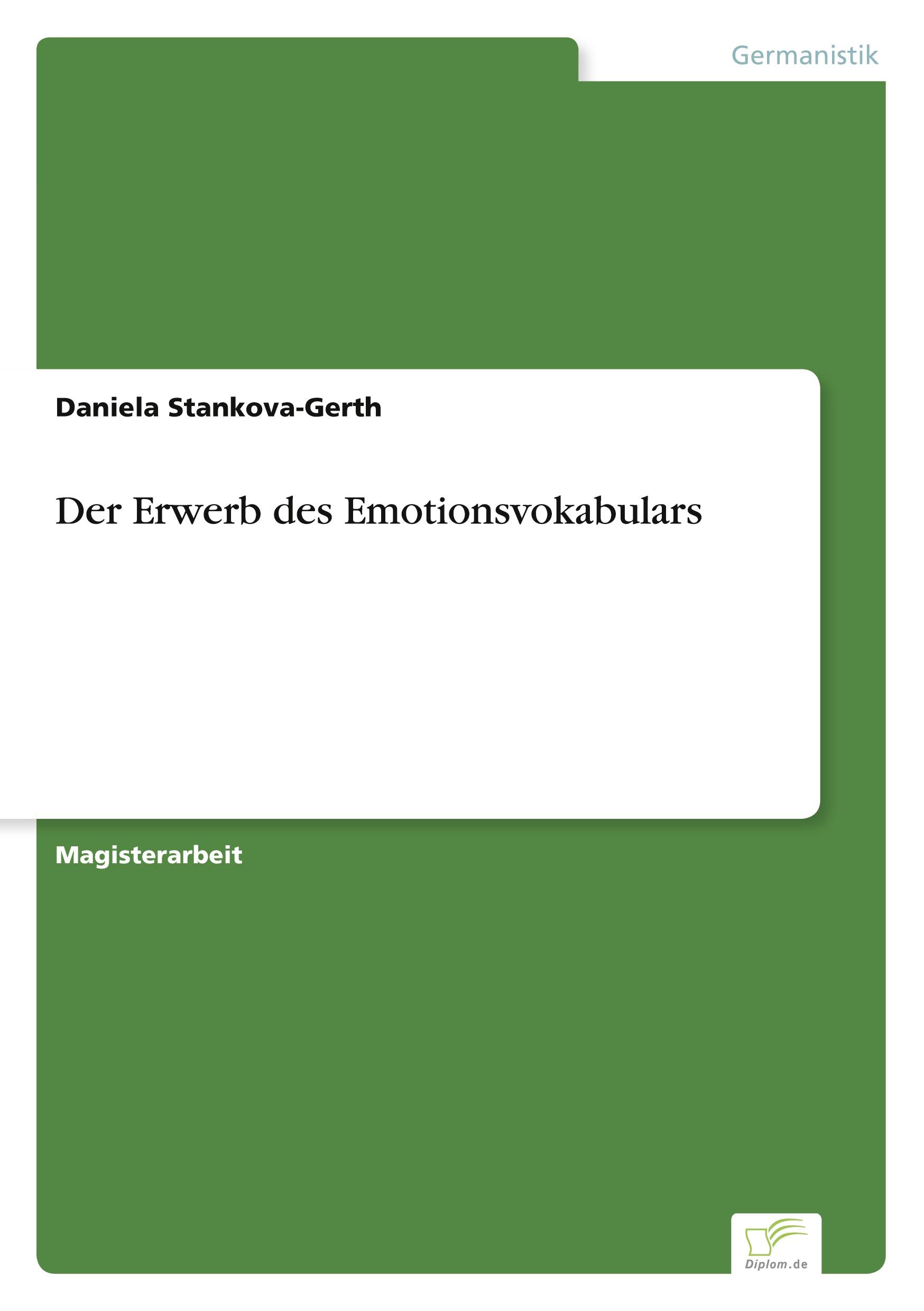 Der Erwerb des Emotionsvokabulars