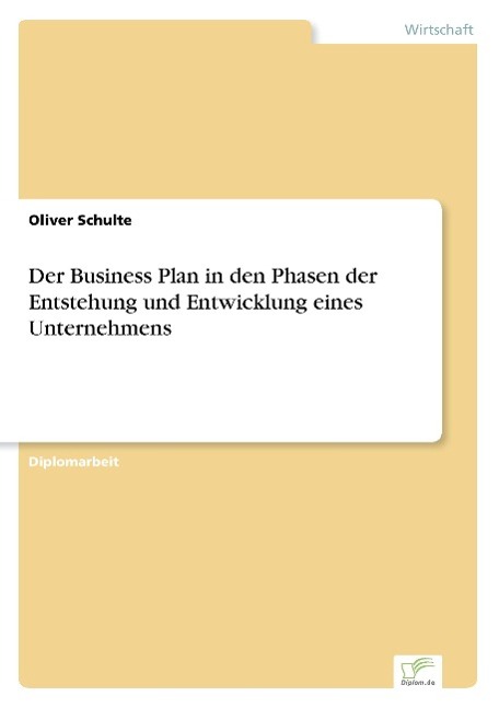 Der Business Plan in den Phasen der Entstehung und Entwicklung eines Unternehmens