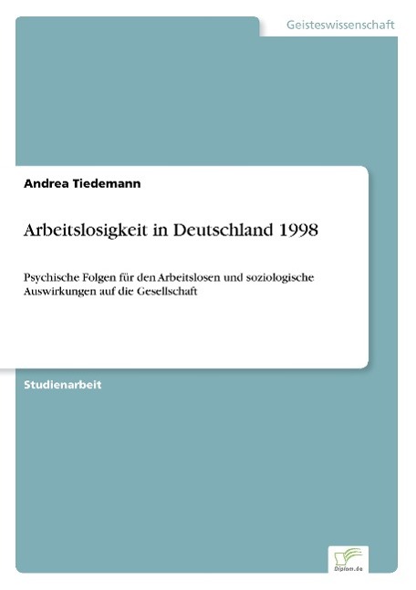 Arbeitslosigkeit in Deutschland 1998