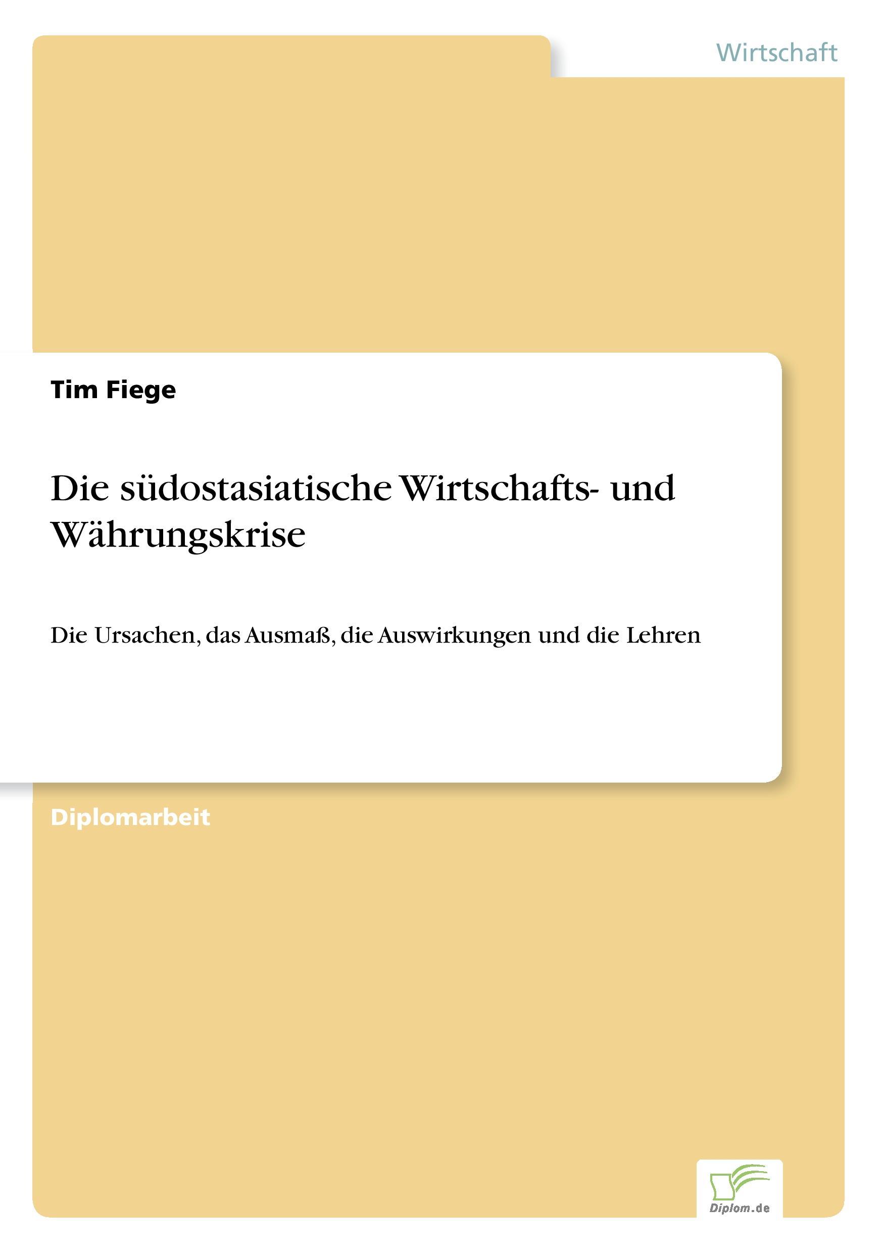 Die südostasiatische Wirtschafts- und Währungskrise