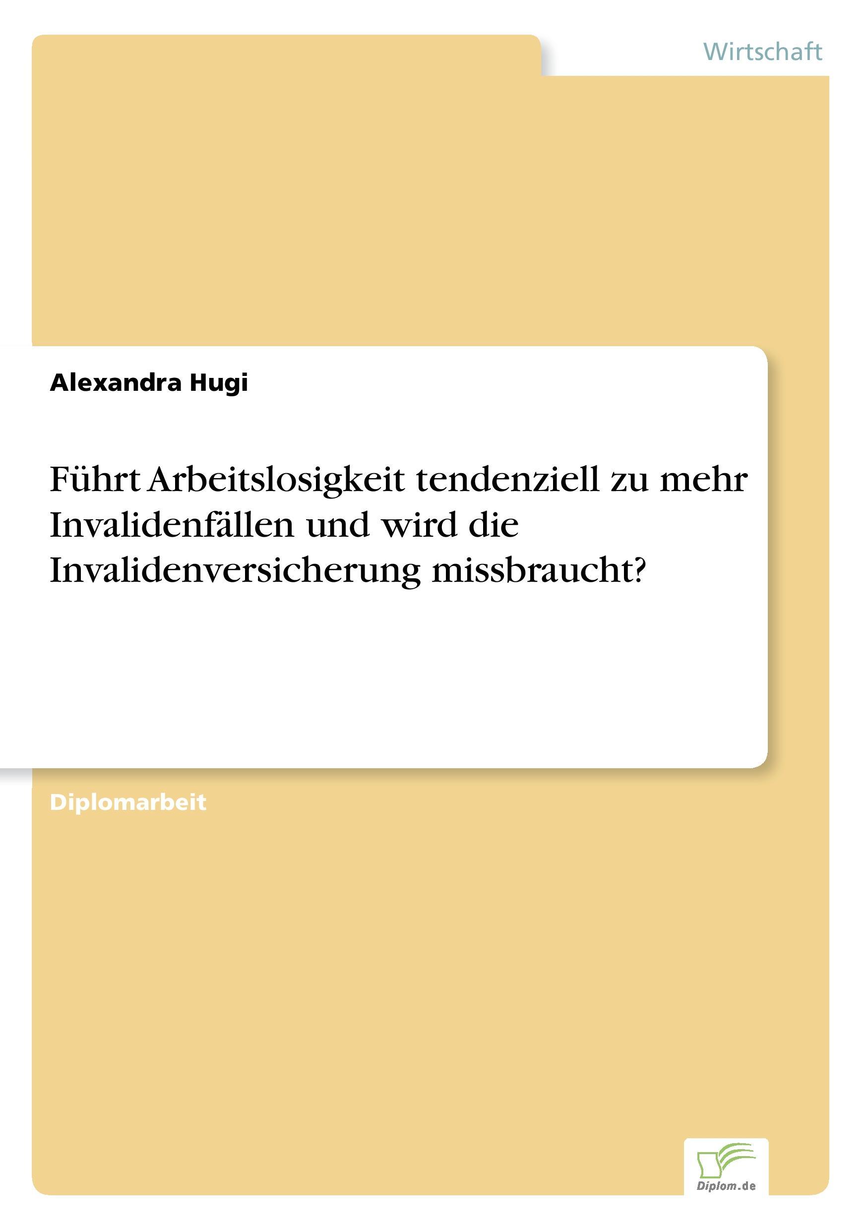 Führt Arbeitslosigkeit tendenziell zu mehr Invalidenfällen und wird die Invalidenversicherung missbraucht?