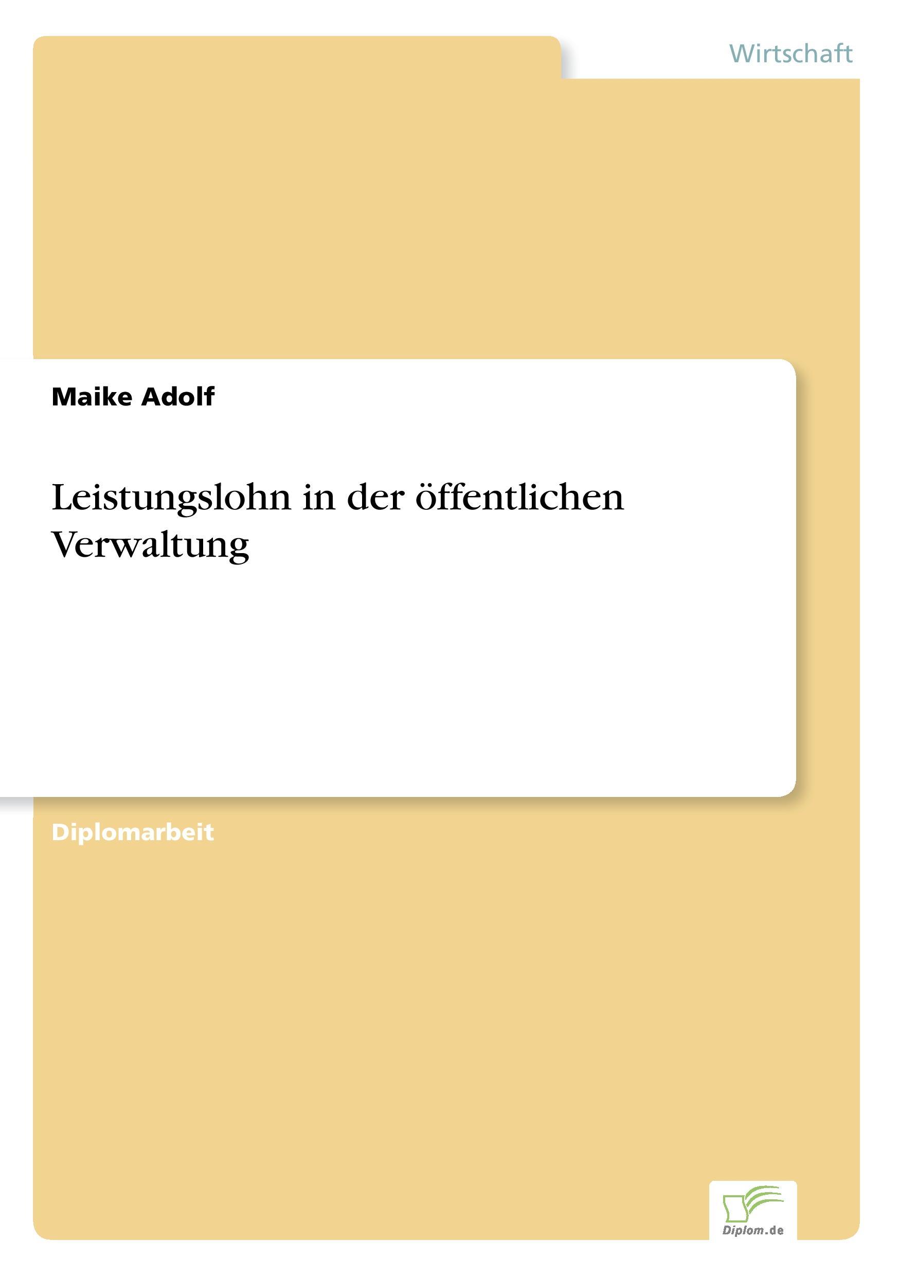 Leistungslohn in der öffentlichen Verwaltung