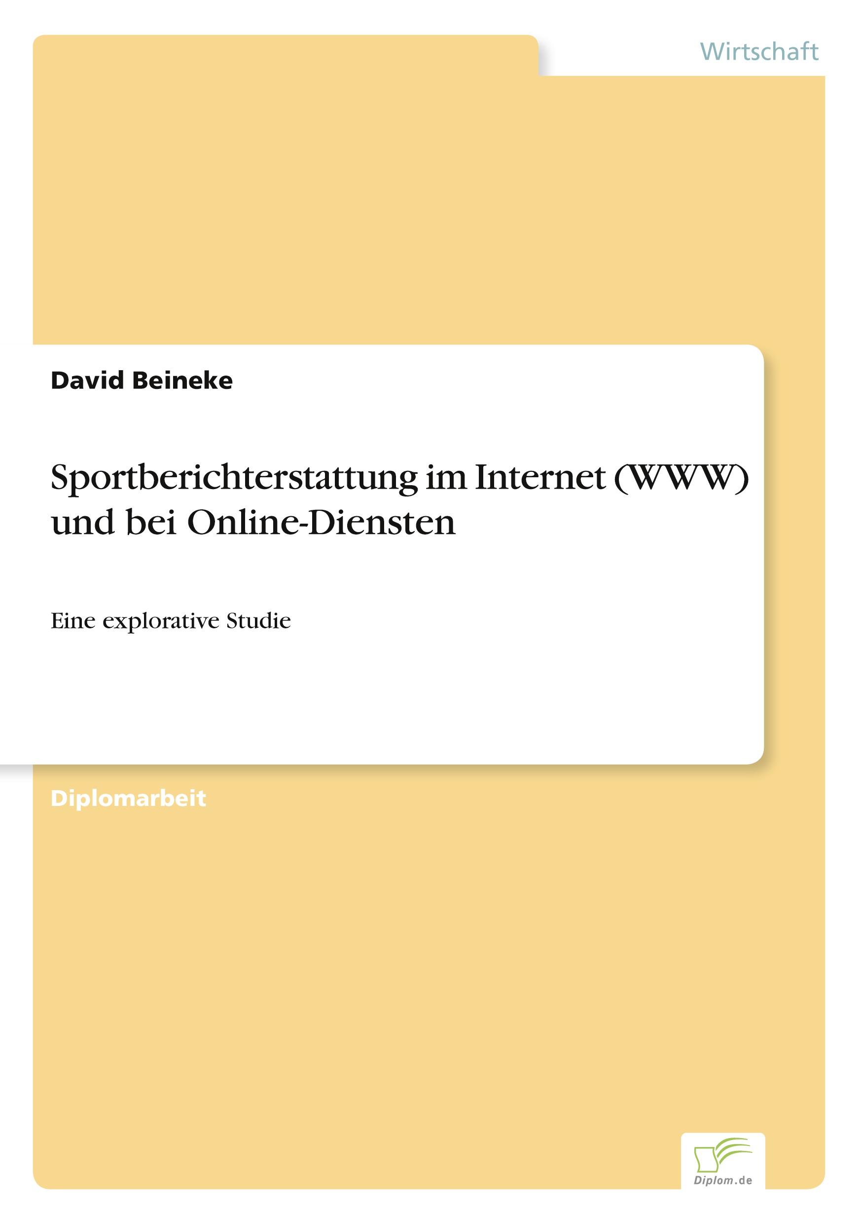 Sportberichterstattung im Internet (WWW) und bei Online-Diensten