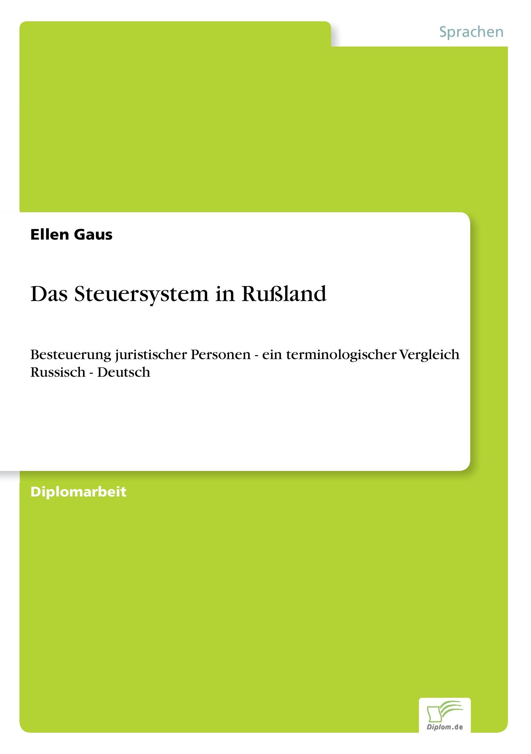 Das Steuersystem in Rußland