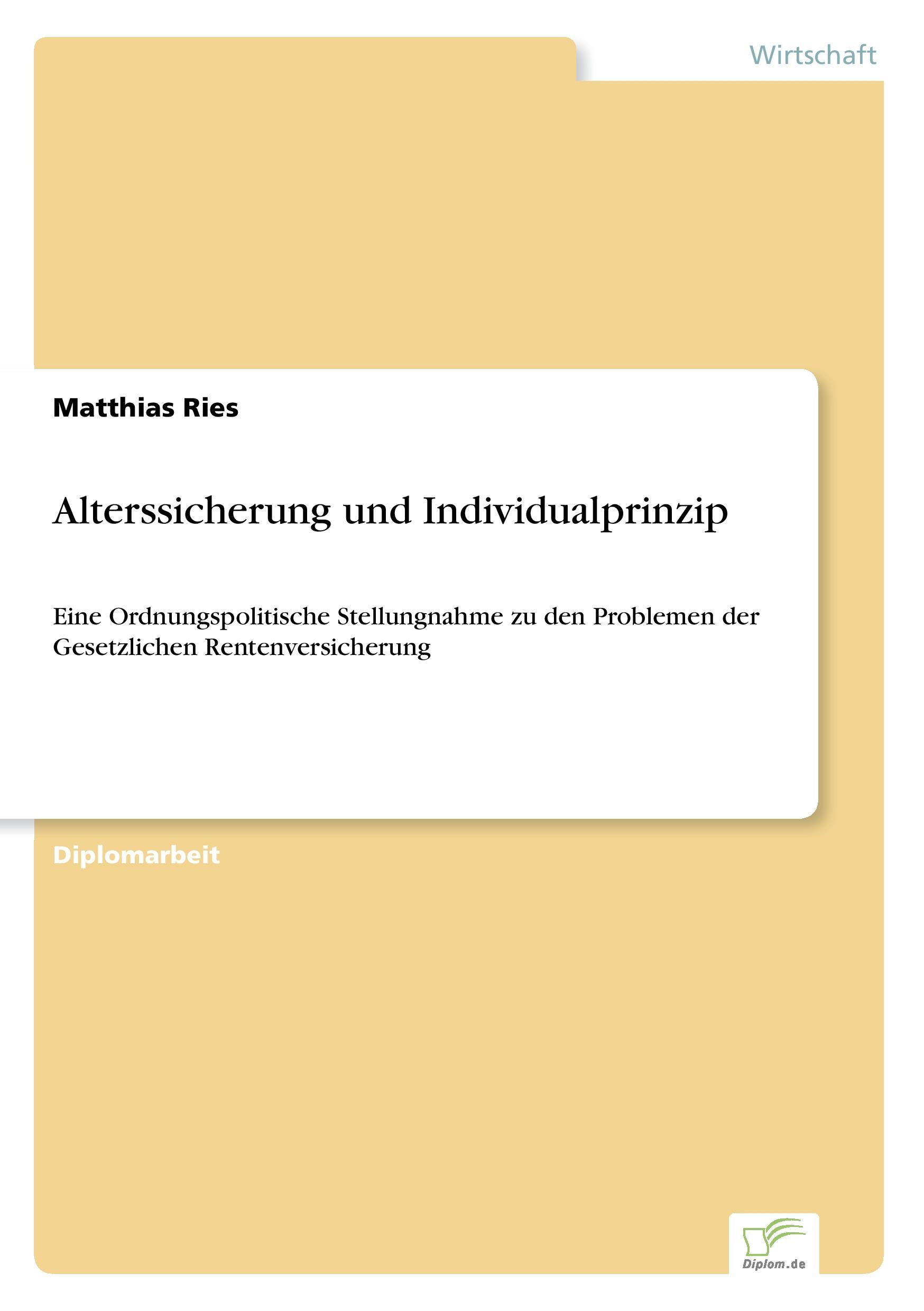 Alterssicherung und Individualprinzip