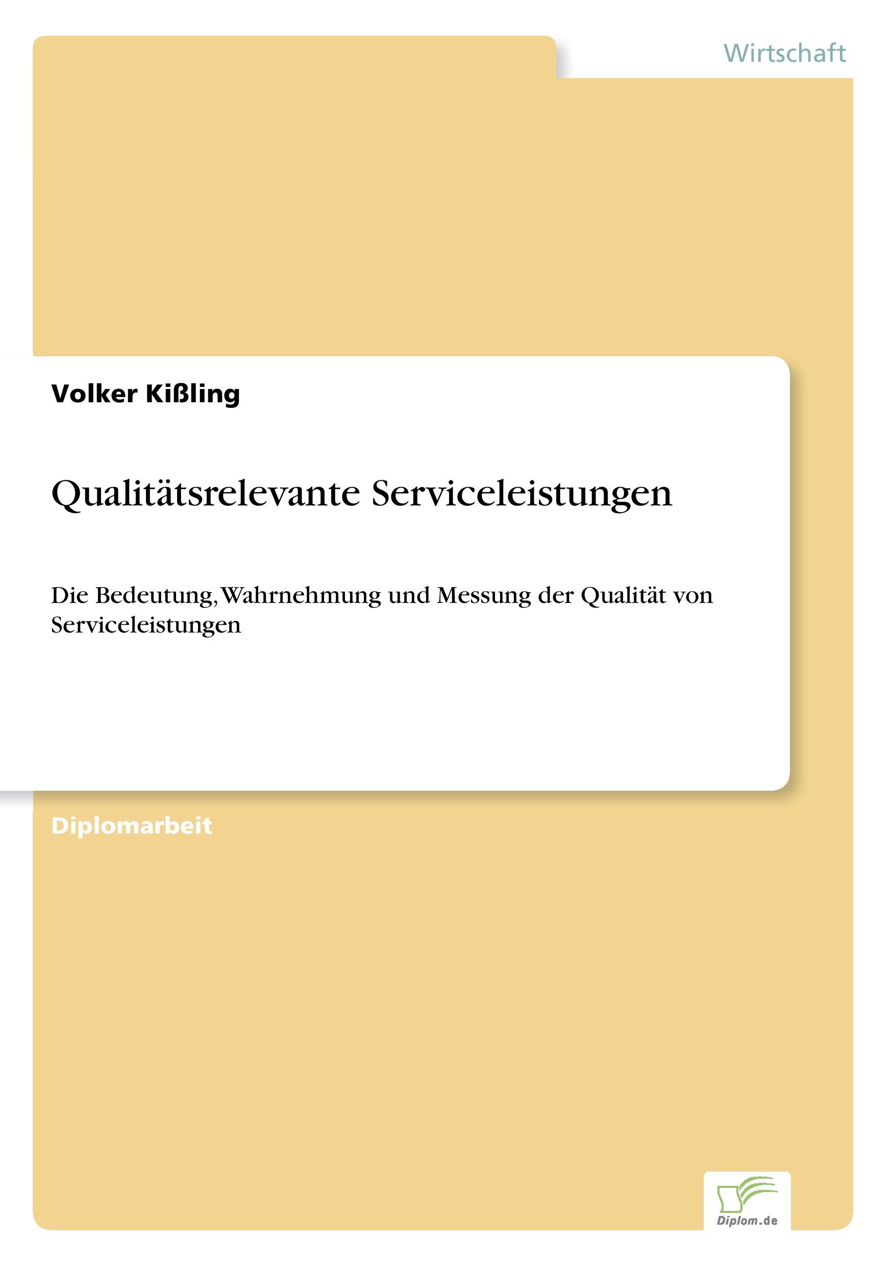 Qualitätsrelevante Serviceleistungen