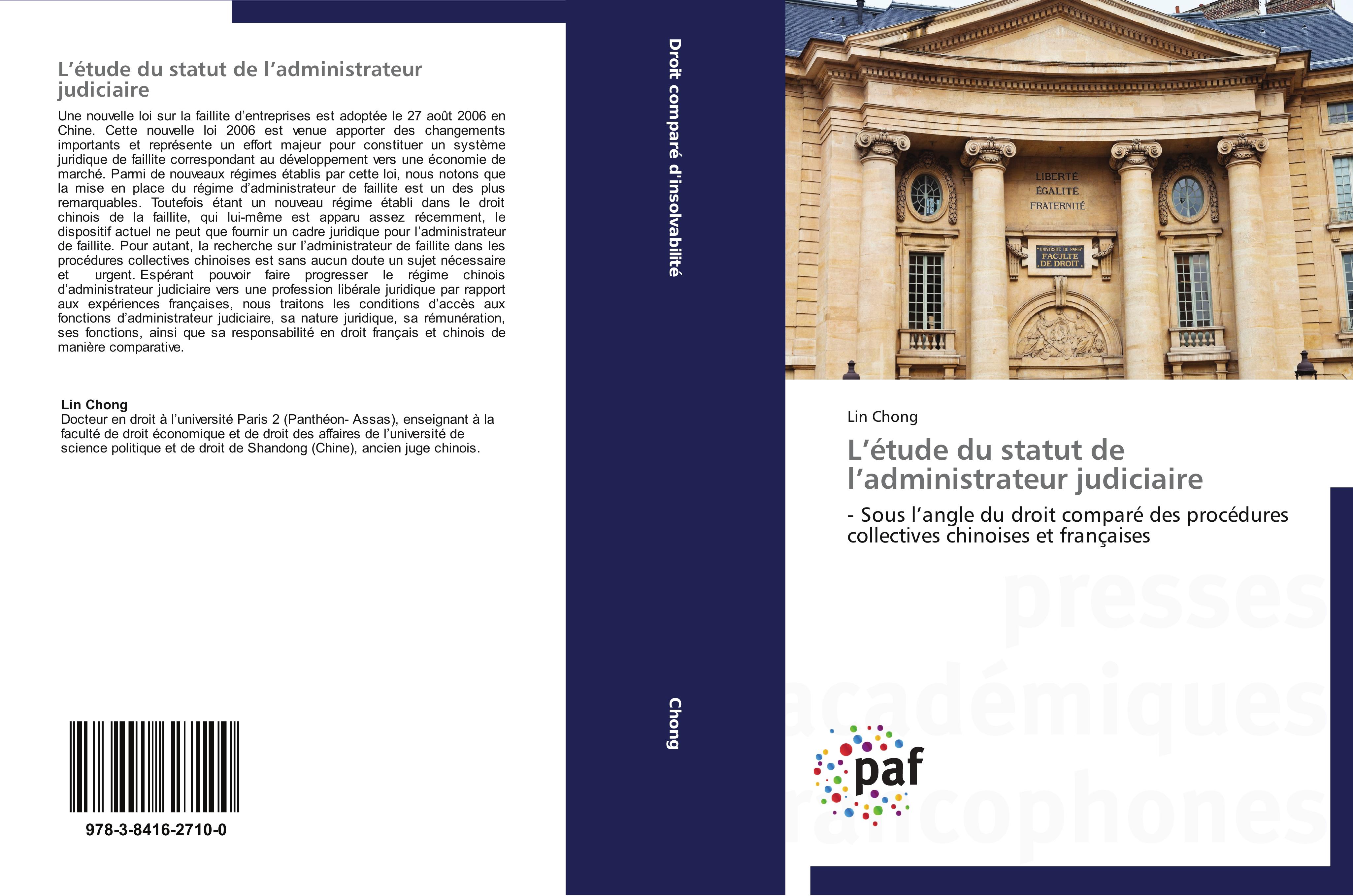 L¿étude du statut de l¿administrateur judiciaire