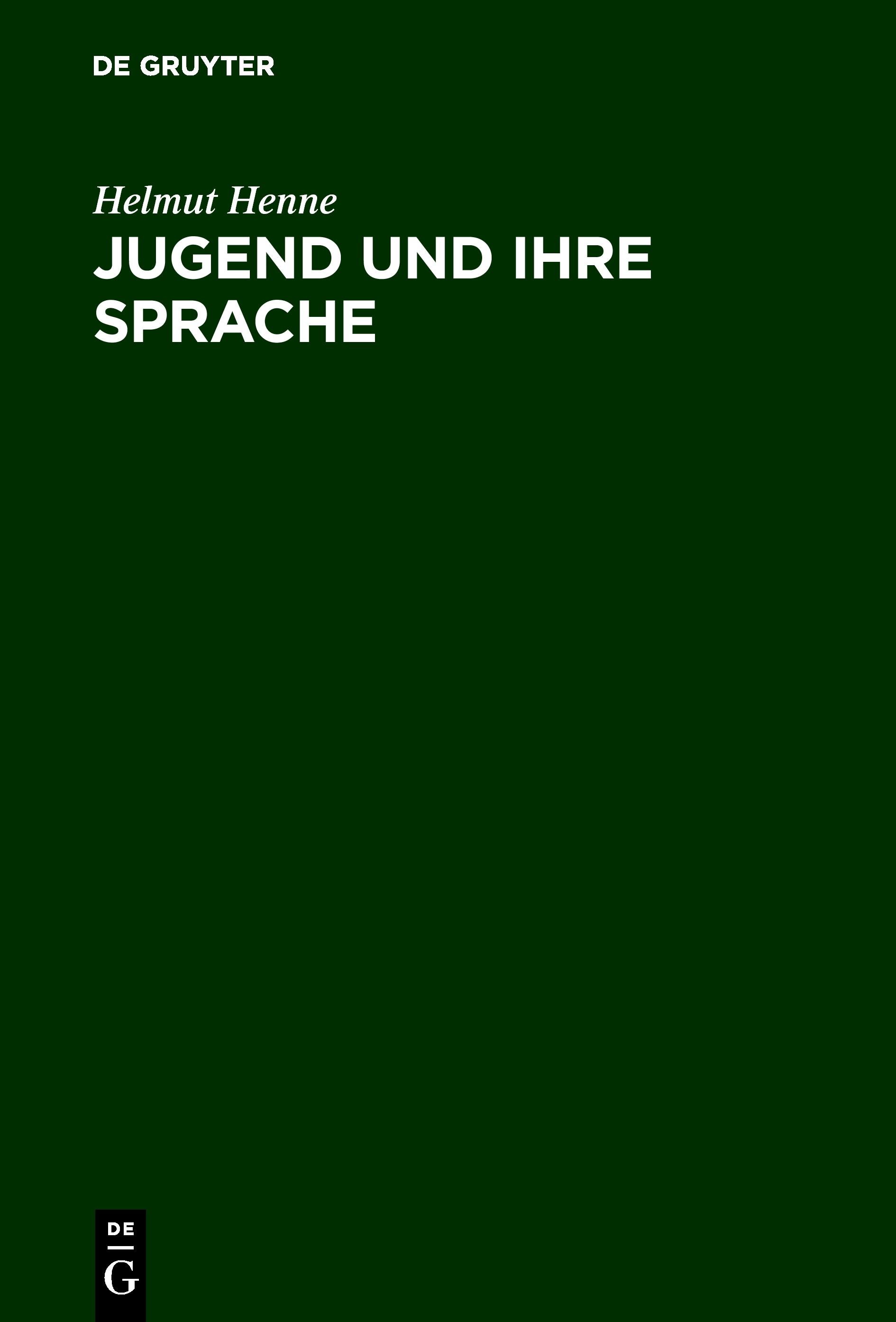 Jugend und ihre Sprache