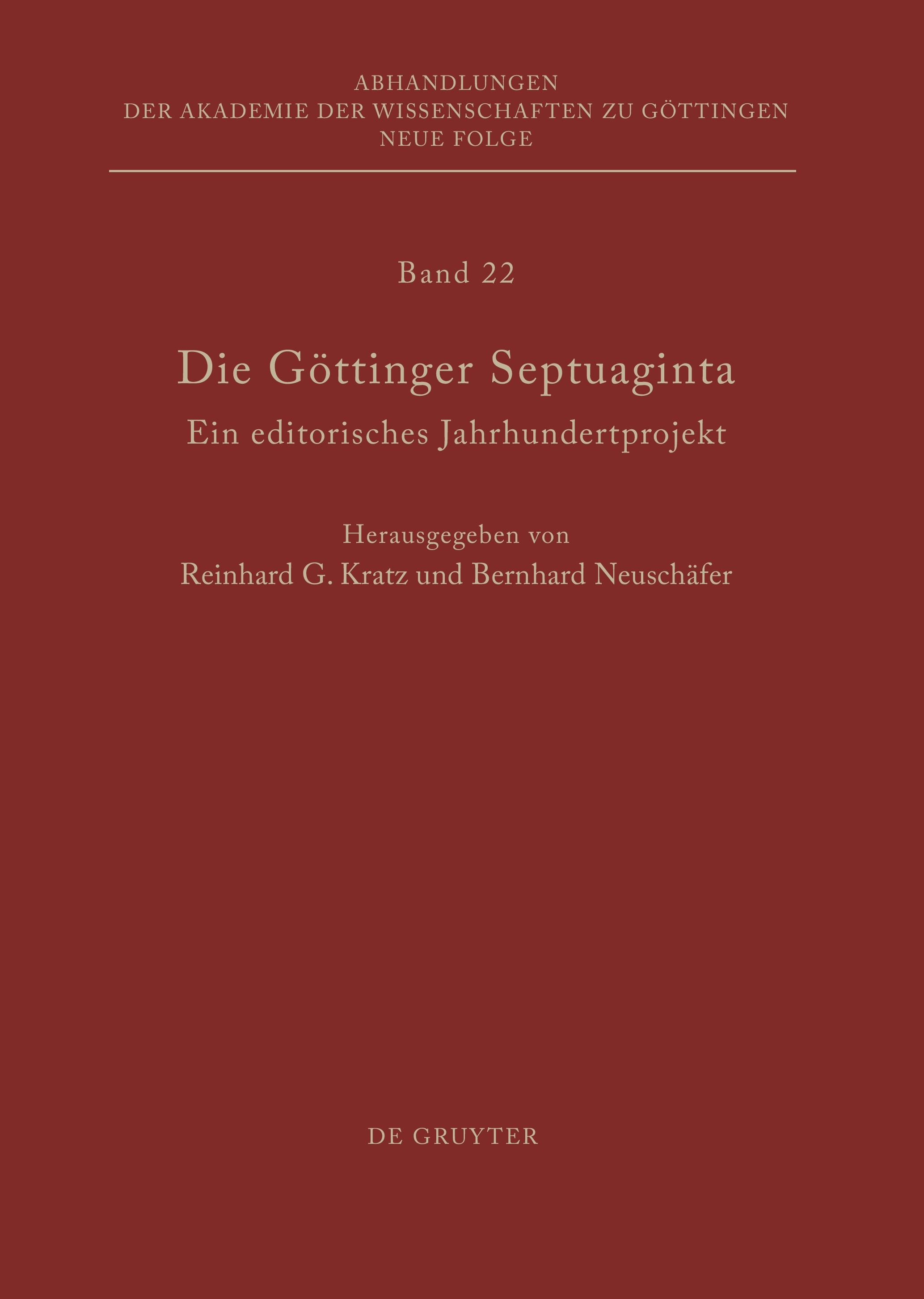 Die Göttinger Septuaginta