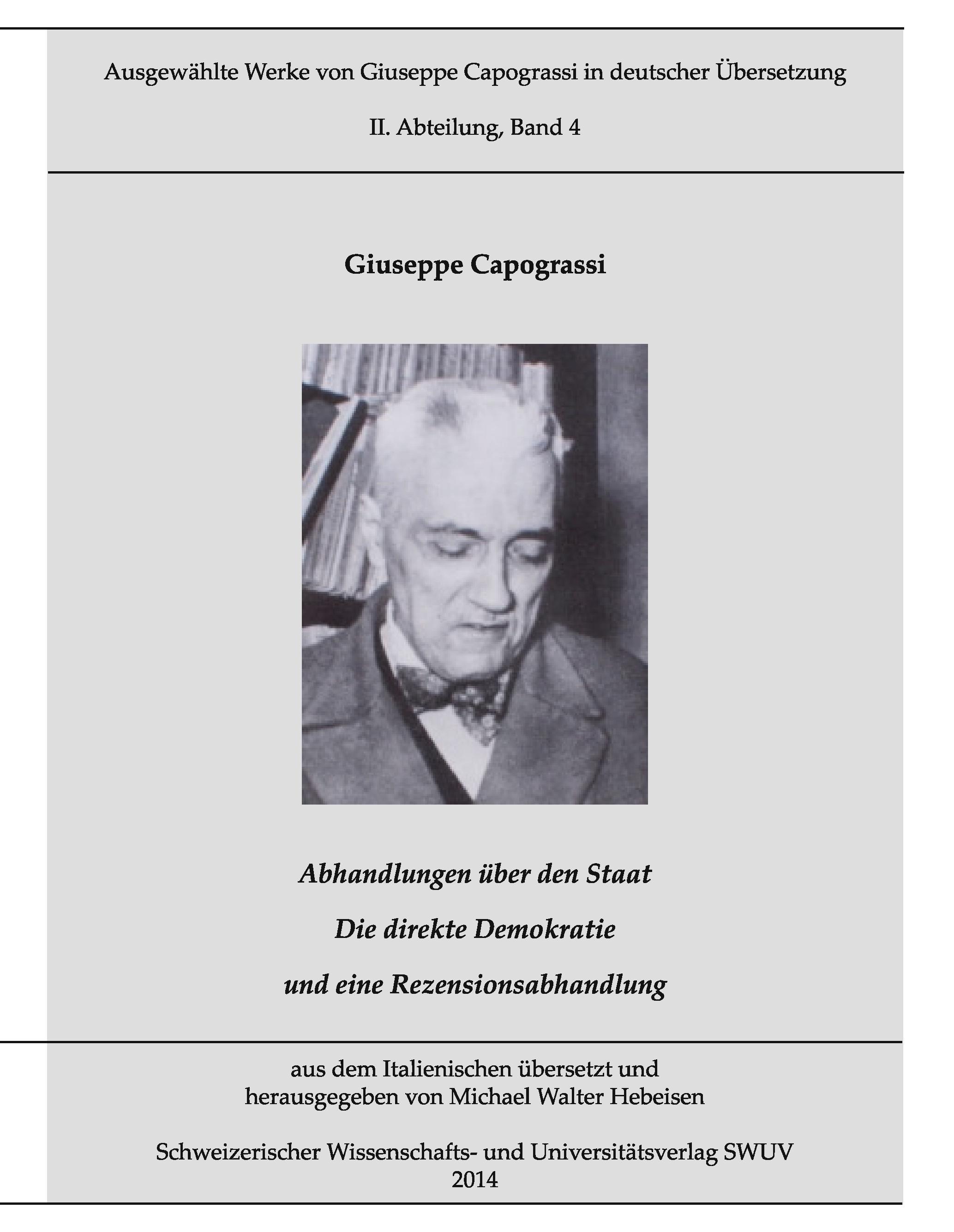 Werke von Capograssi in deutscher Übersetzung, Bd. 4