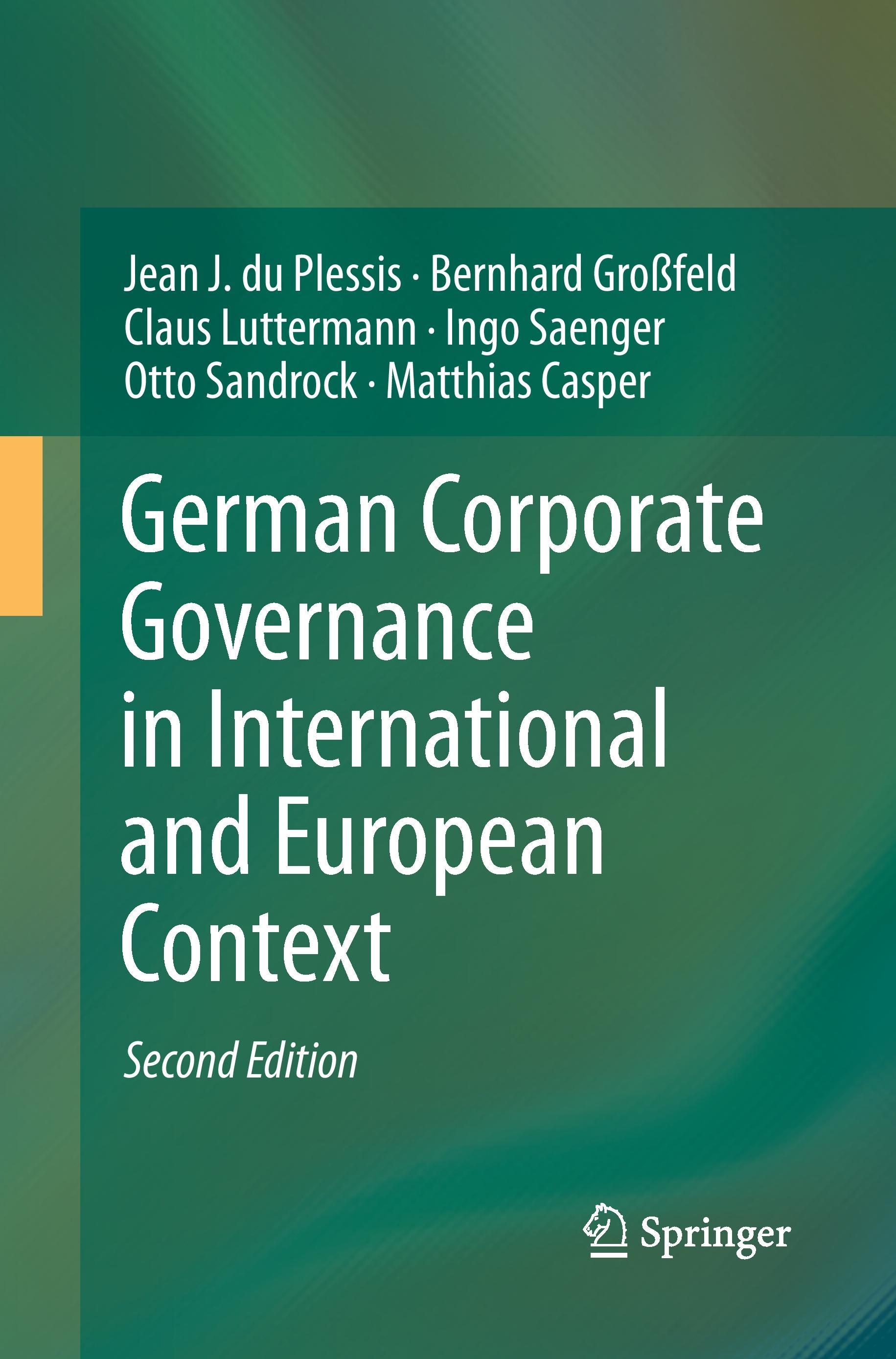 German Corporate Governance in International and European Context