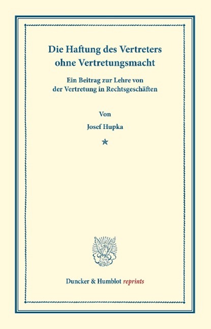 Die Haftung des Vertreters ohne Vertretungsmacht.