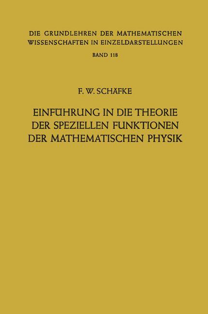 Einführung in die Theorie der Speziellen Funktionen der Mathematischen Physik