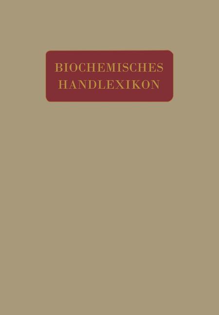 Biochemisches Handlexikon