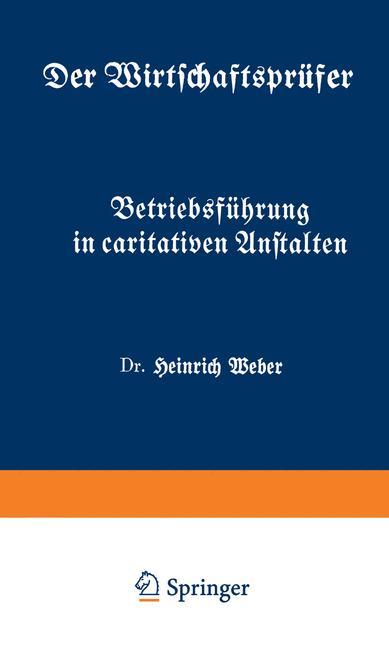 Betriebsführung in caritativen Anstalten