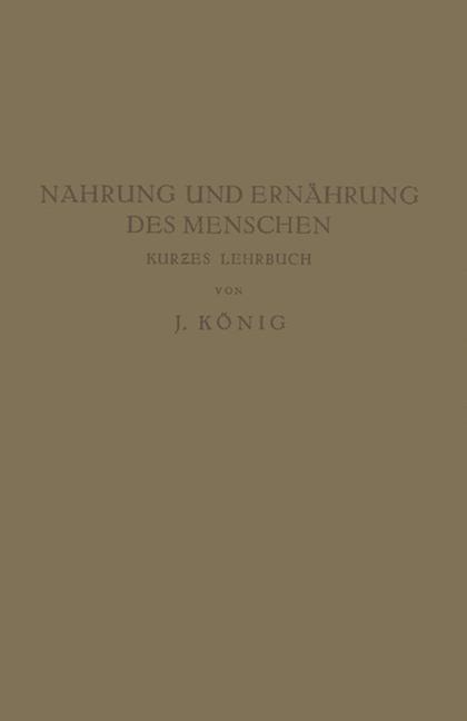 Nahrung und Ernährung des Menschen