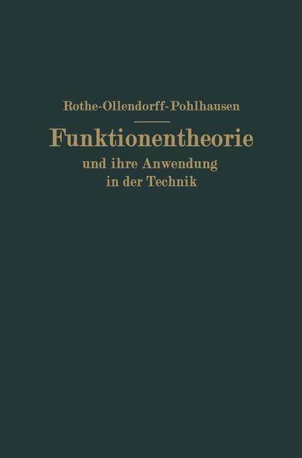 Funktionentheorie und ihre Anwendung in der Technik