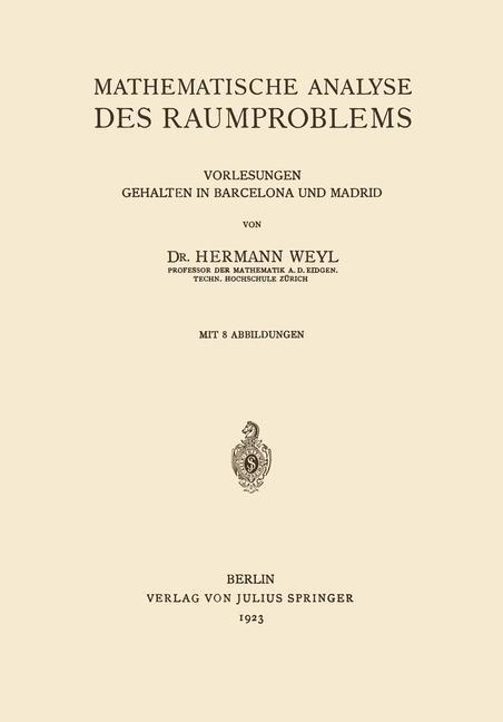 Mathematische Analyse des Raumproblems