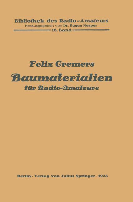 Baumaterialien für Radio-Amateure