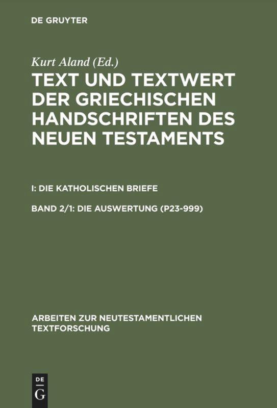 1: Die Auswertung (P23¿999). 2: Die Auswertung (1003¿2805)