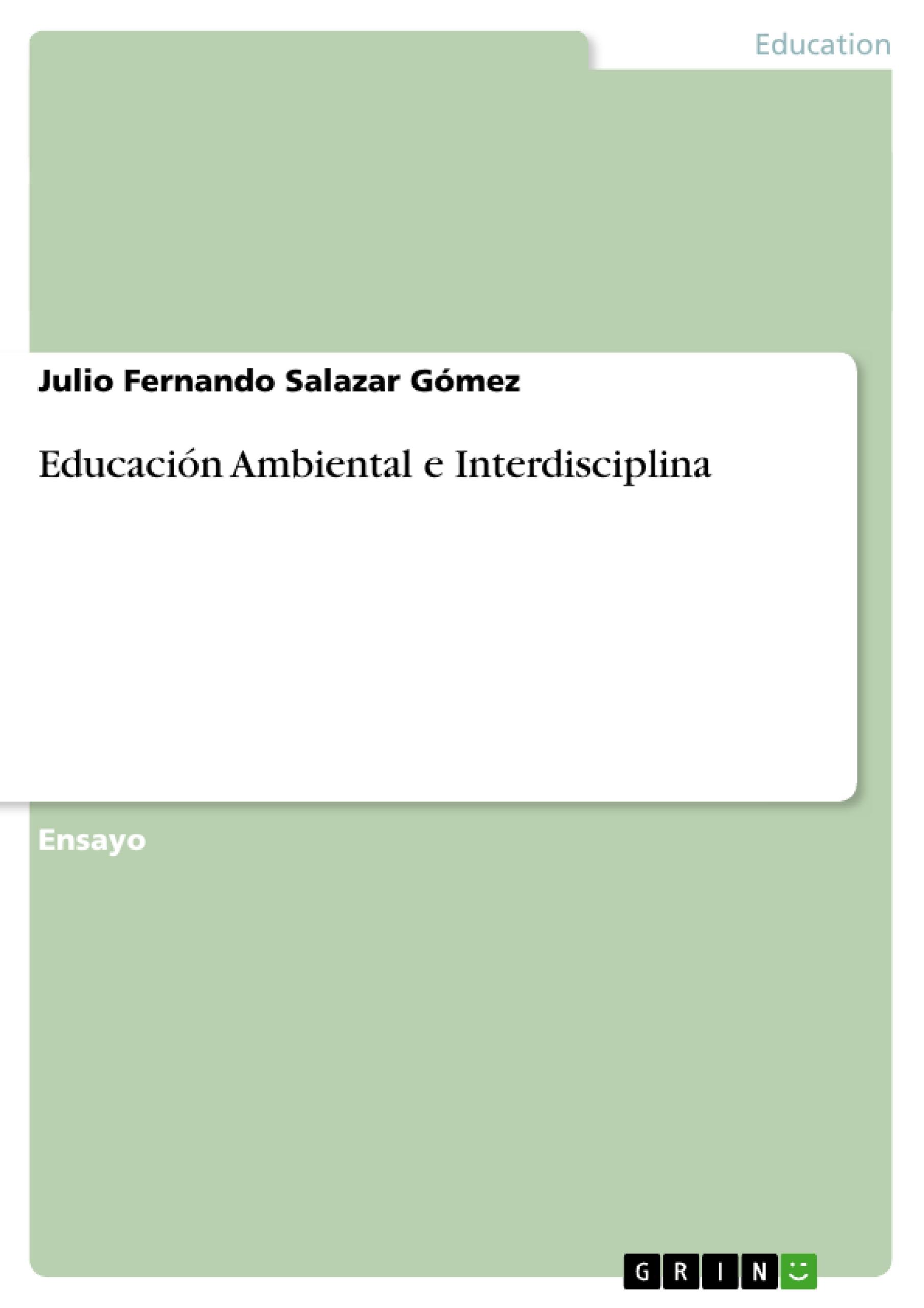 Educación Ambiental e Interdisciplina