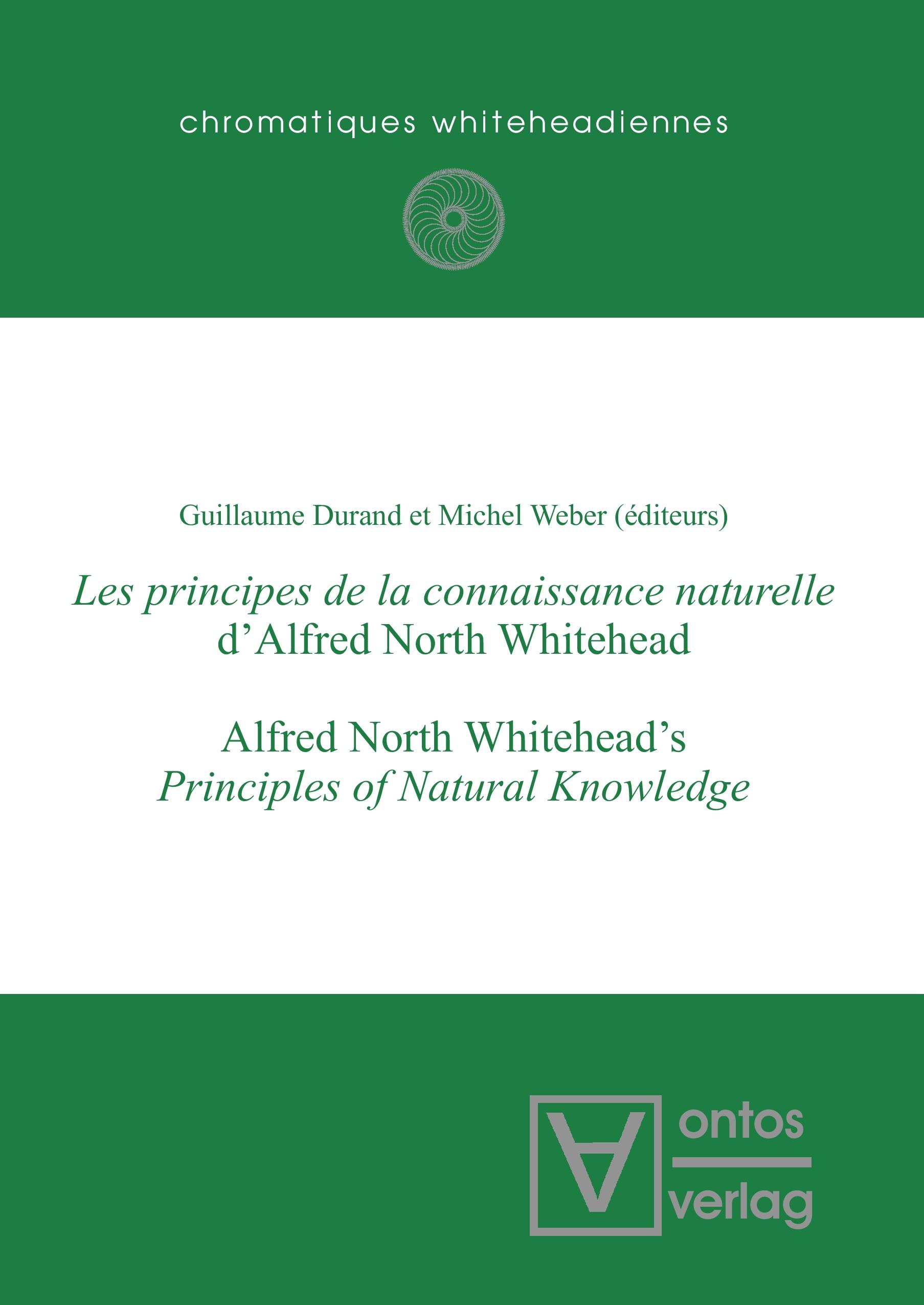 Les principes de la connaissance naturelle d'Alfred North Whitehead